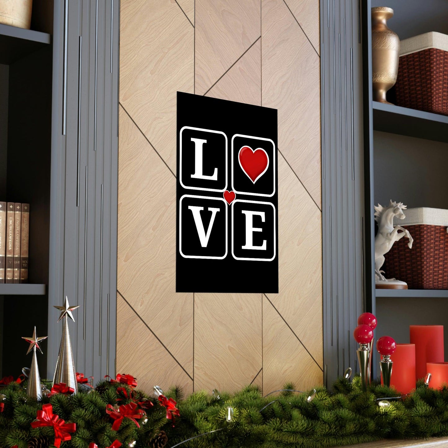Love Square with Heart Premium Matte Vertical Posters - Giftsmojo