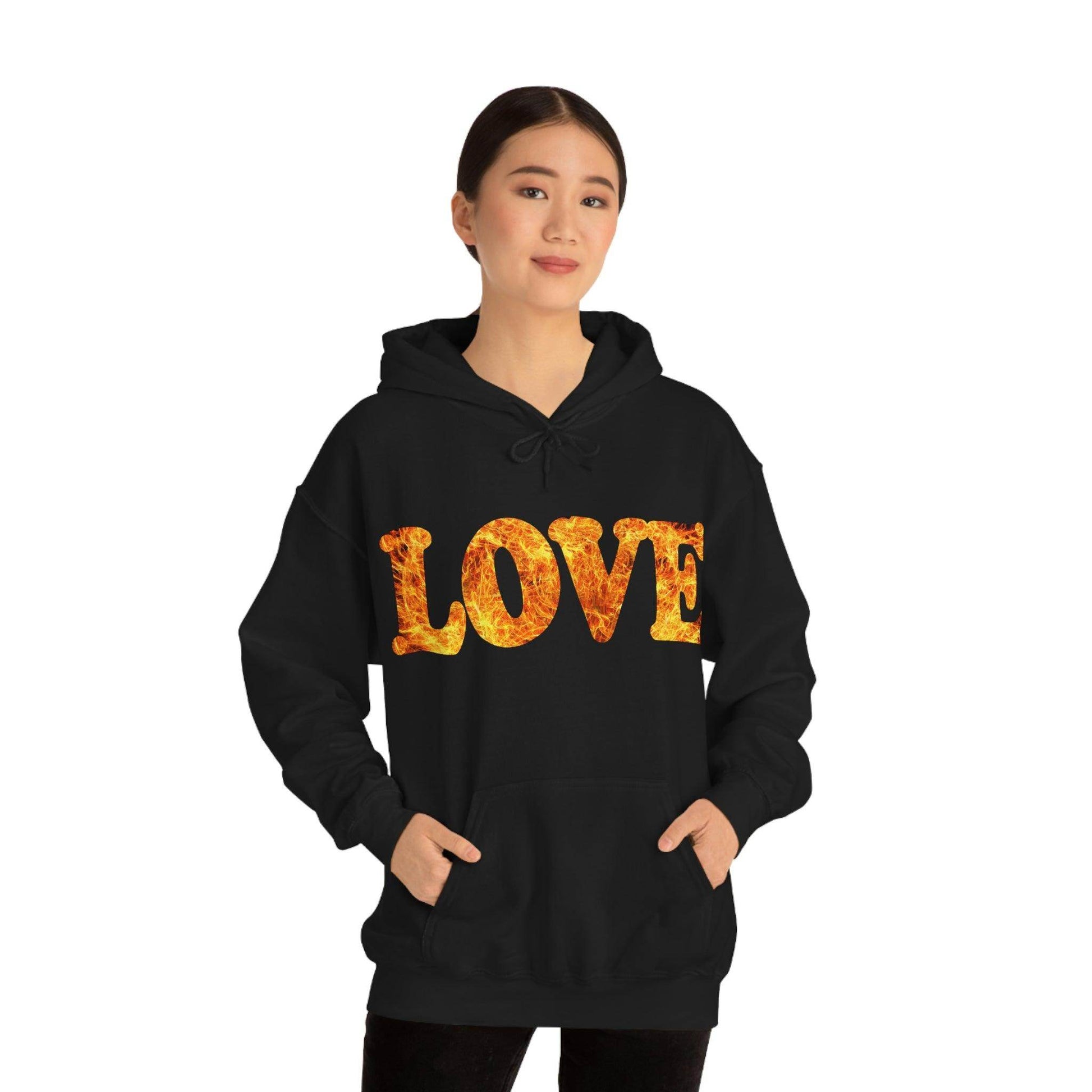 Love Fire Hooded Sweatshirt - Giftsmojo