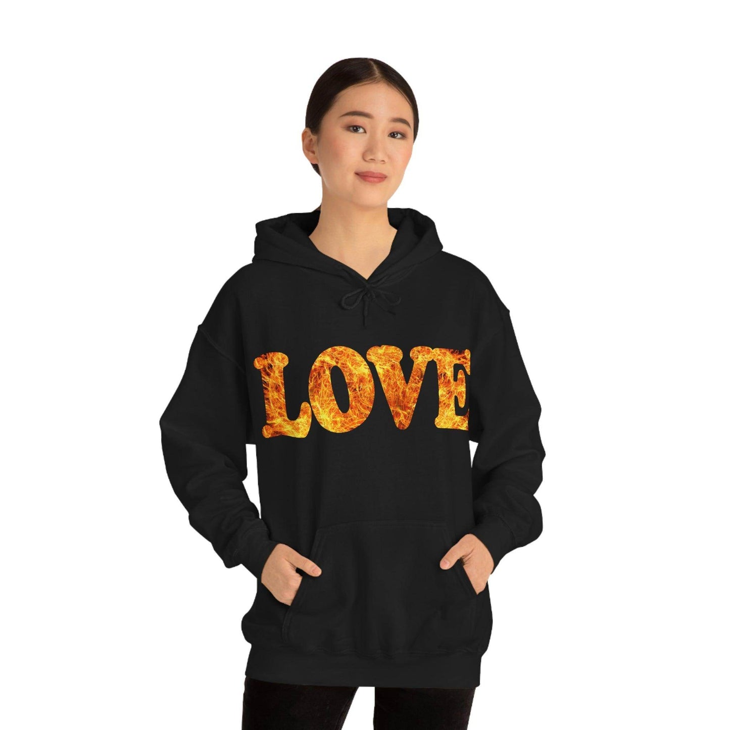 Love Fire Hooded Sweatshirt - Giftsmojo