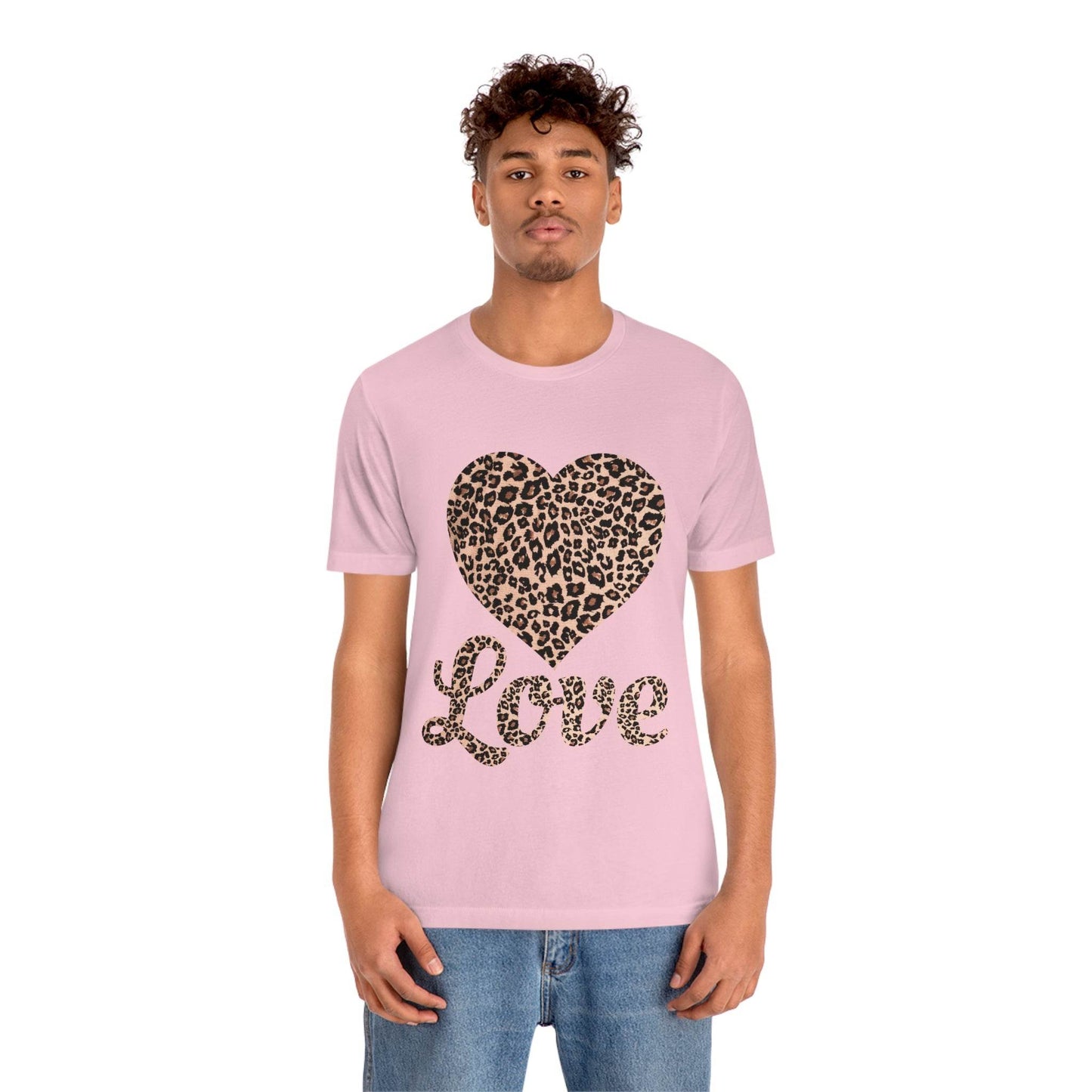 Leopard Print, Love Heart Tee, - Giftsmojo