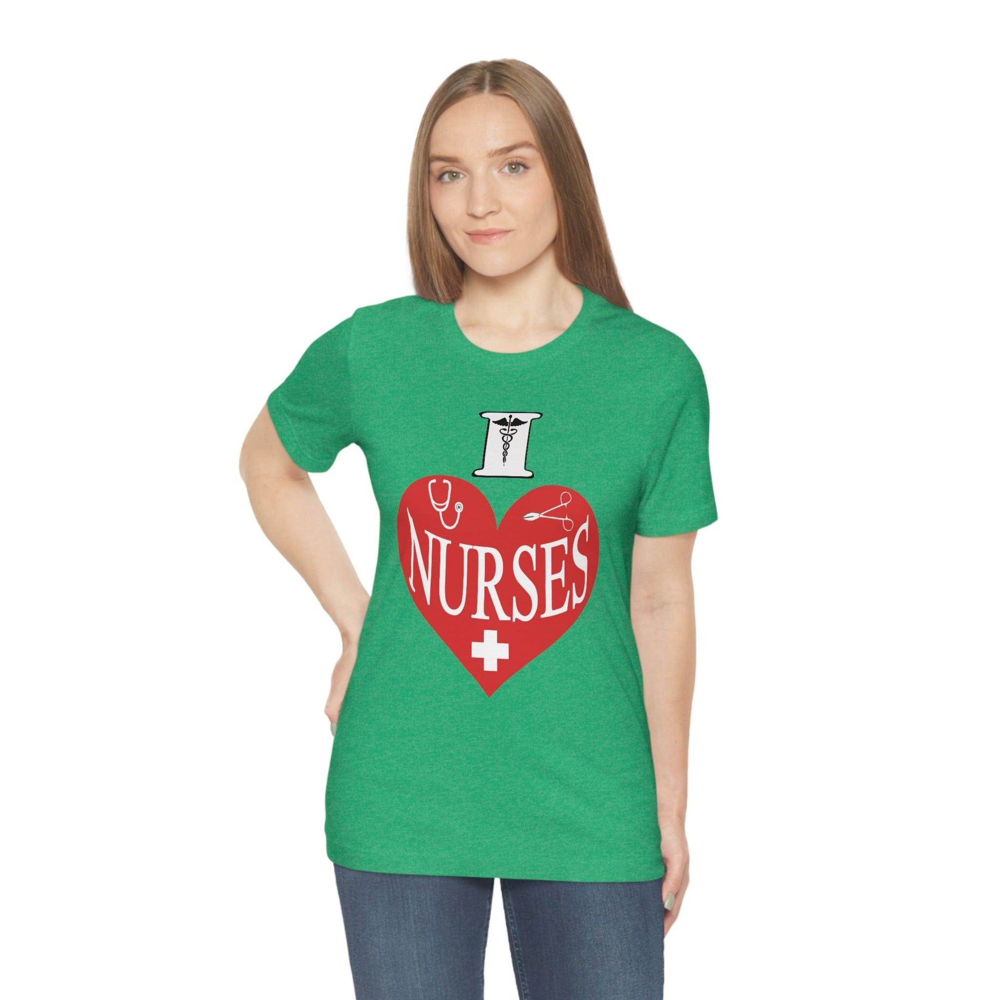 I love Nurses Tee - Giftsmojo