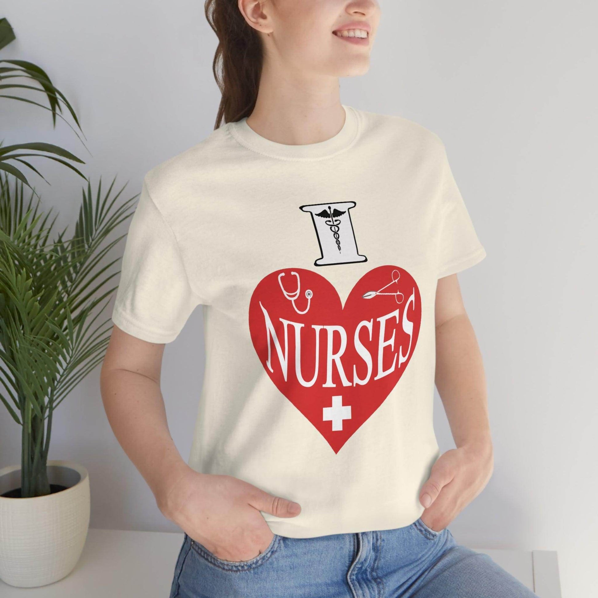 I love Nurses Tee - Giftsmojo