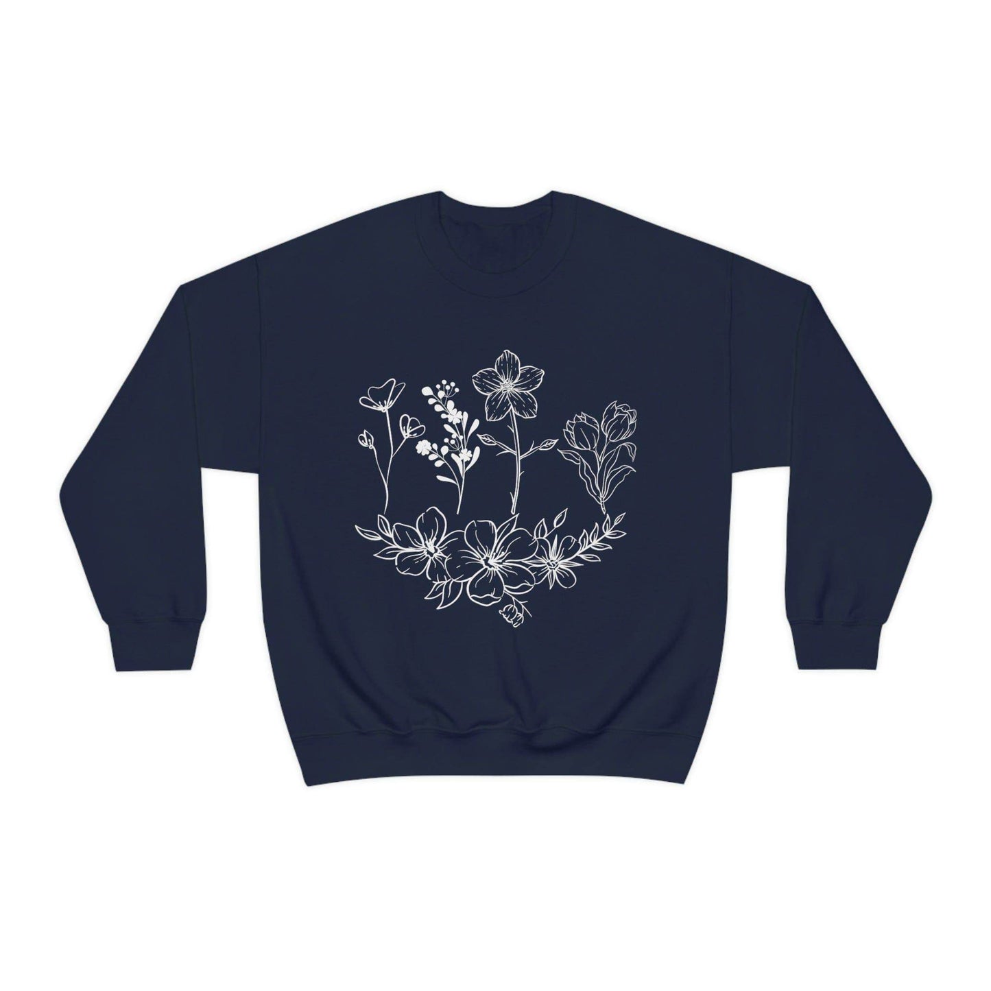 Flower sweatshirt, Vintage Flower Shirt, Vintage Botanical Shirt, plant sweatshirt, - Giftsmojo