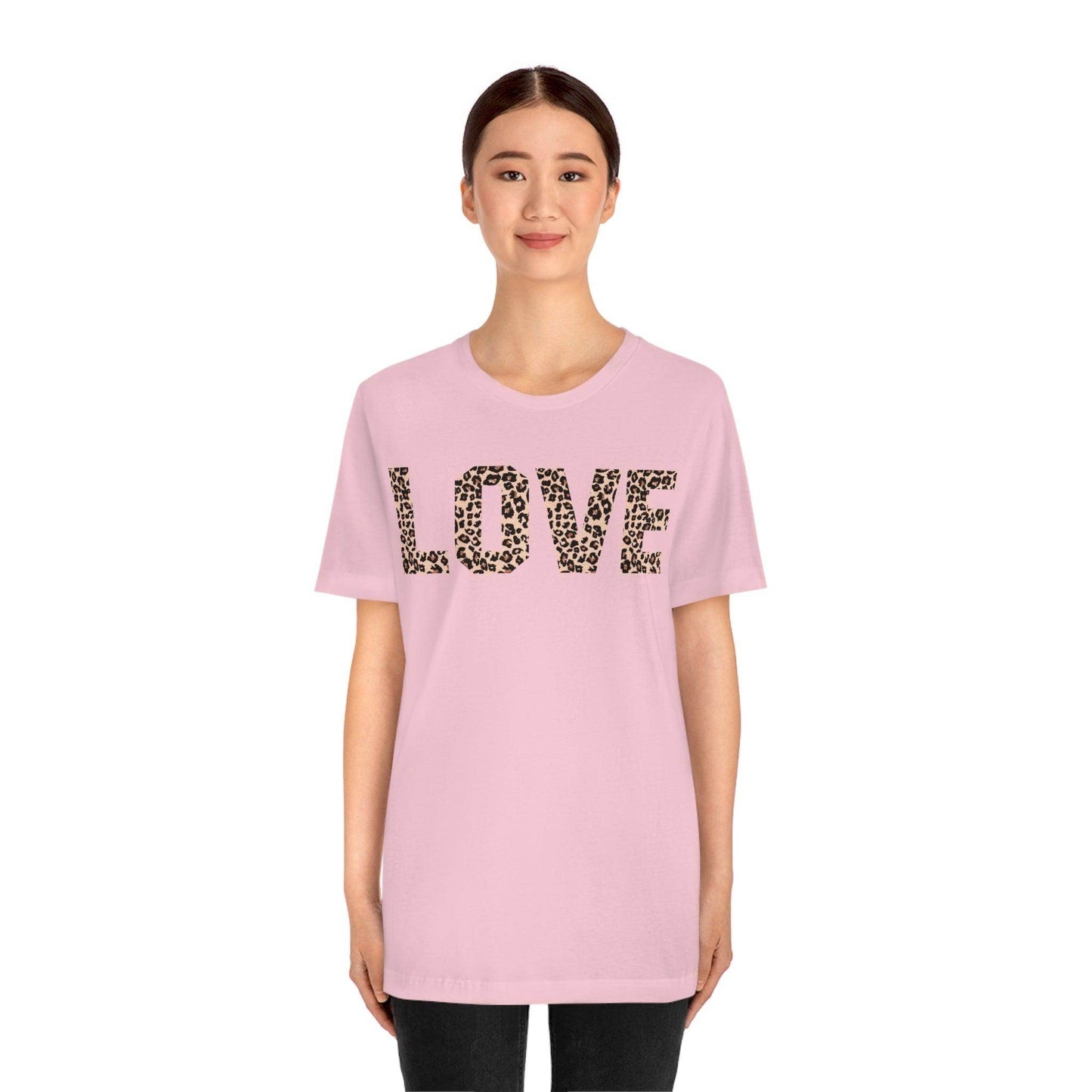 Leopard print love Tee - Giftsmojo