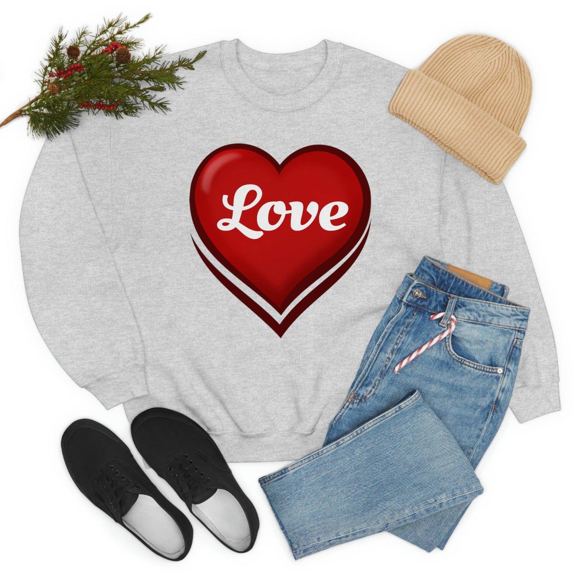 Love Sweatshirt, Valentine's Gift, - Giftsmojo