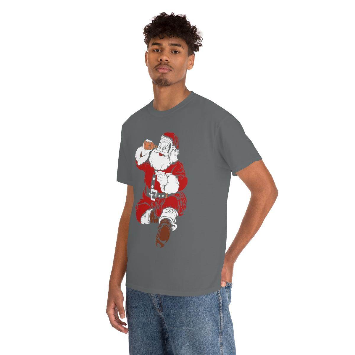 Santa Drinking Beer Funny T-shirt Funny Christmas Shirt Funny Santa Shirt Santa Gift - Giftsmojo