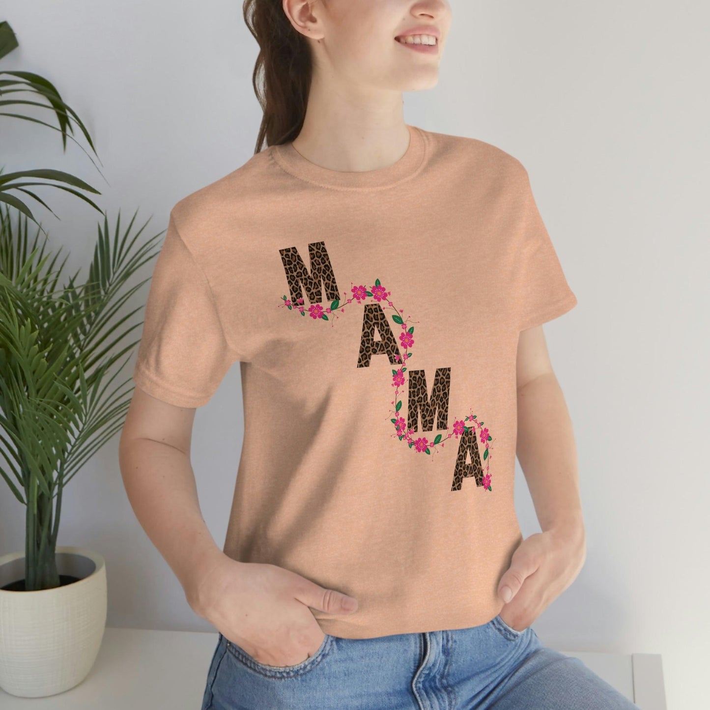 Leopard print Mama shirt Flower mama shirt - Leopard Mama Shirt mothers day shirt new mom shirt - Giftsmojo