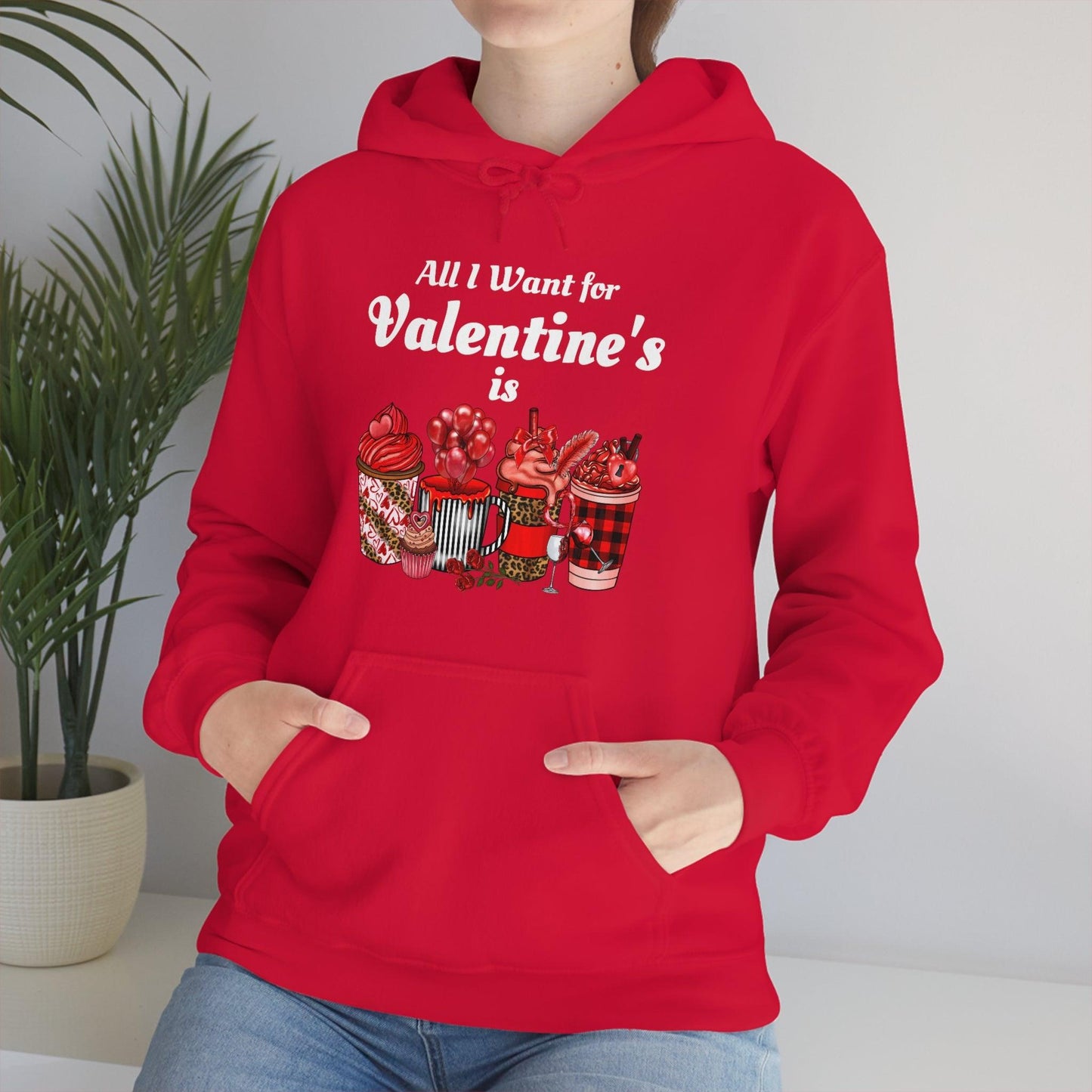 All I want for Valentine's is Coffee Hooded Sweatshirt