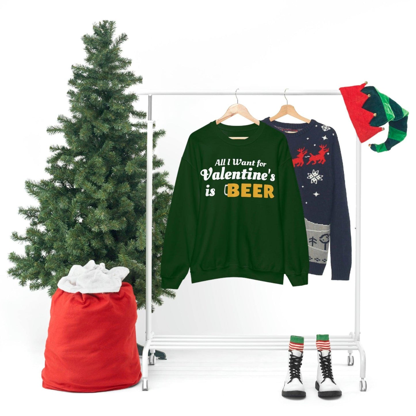 All I want for Valentine's is Beer Sweatshirt - Giftsmojo