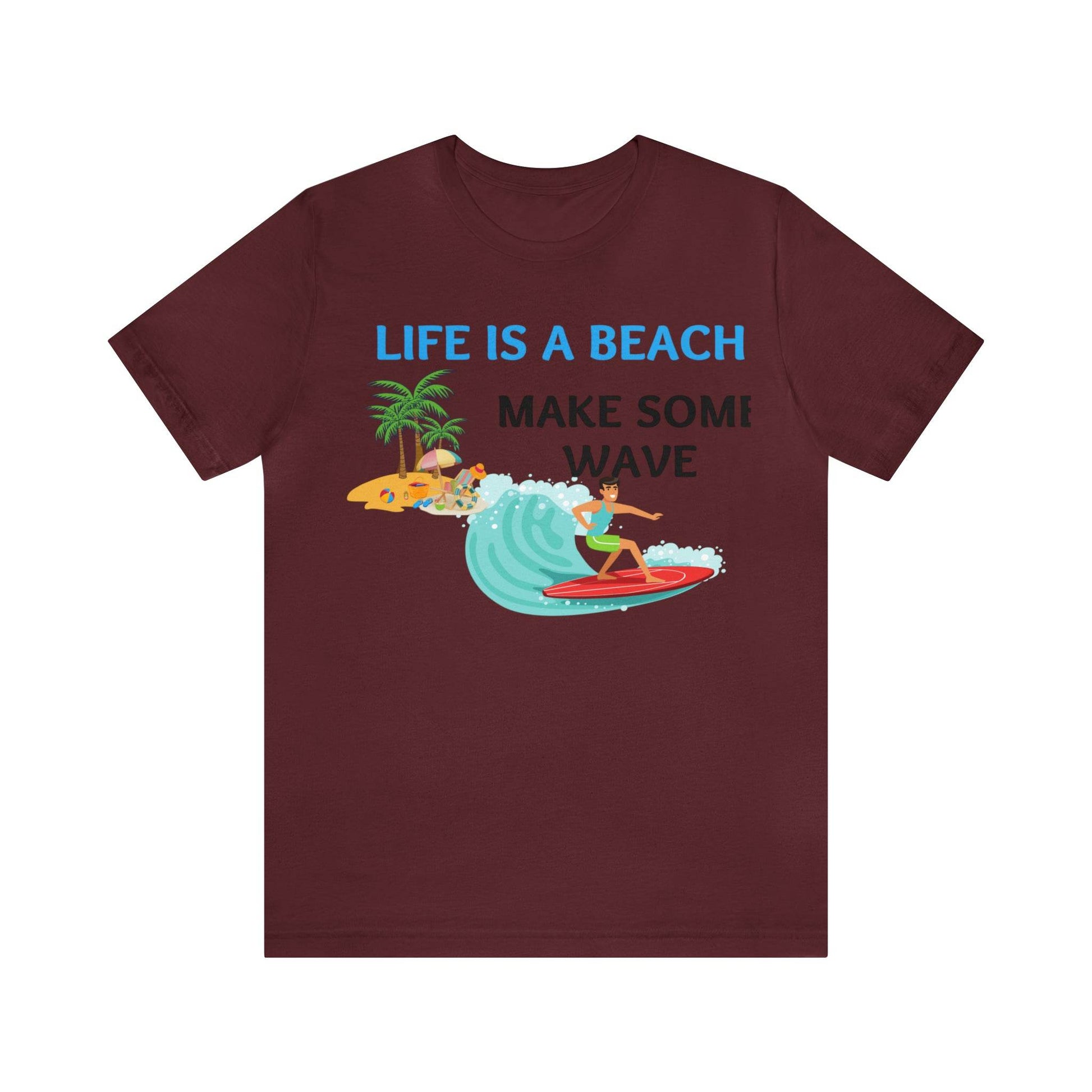 Life is a Beach shirt, Beach t-shirt, Summer shirt, Relaxing beachwear, Coastal fashion, Beach-inspired clothing, Beach adventure apparel - Giftsmojo