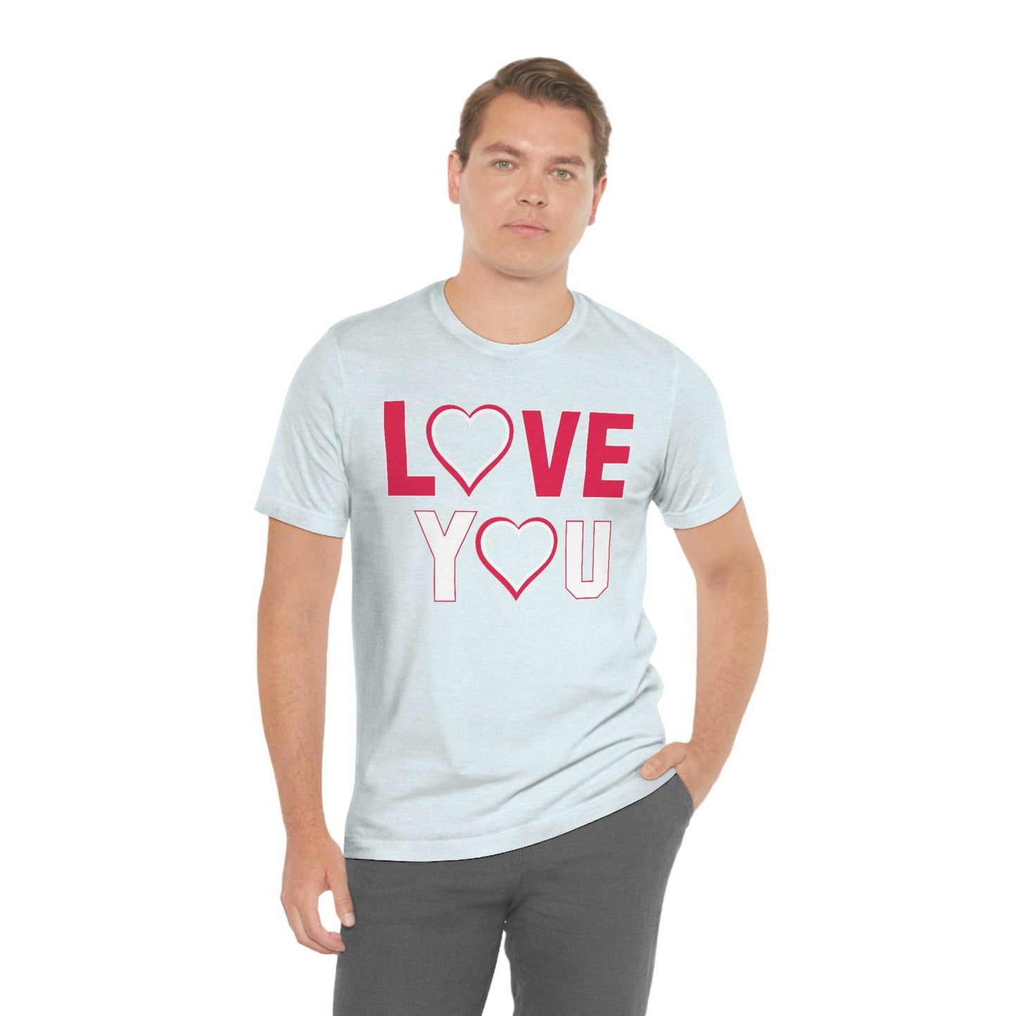 love you heart Tee - Giftsmojo