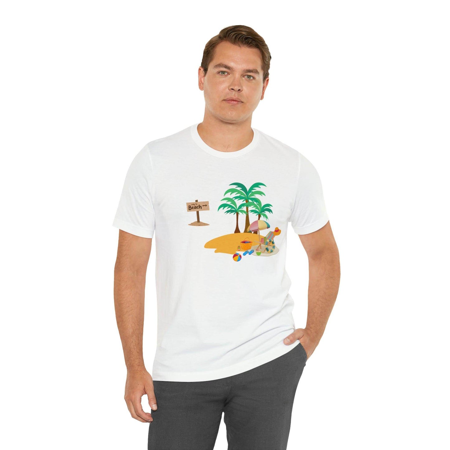 Beach shirt, Beach t-shirt, Summer shirt, Beachwear, Beach fashion, Tropical print, Trendy design, Stylish beach apparel - Giftsmojo