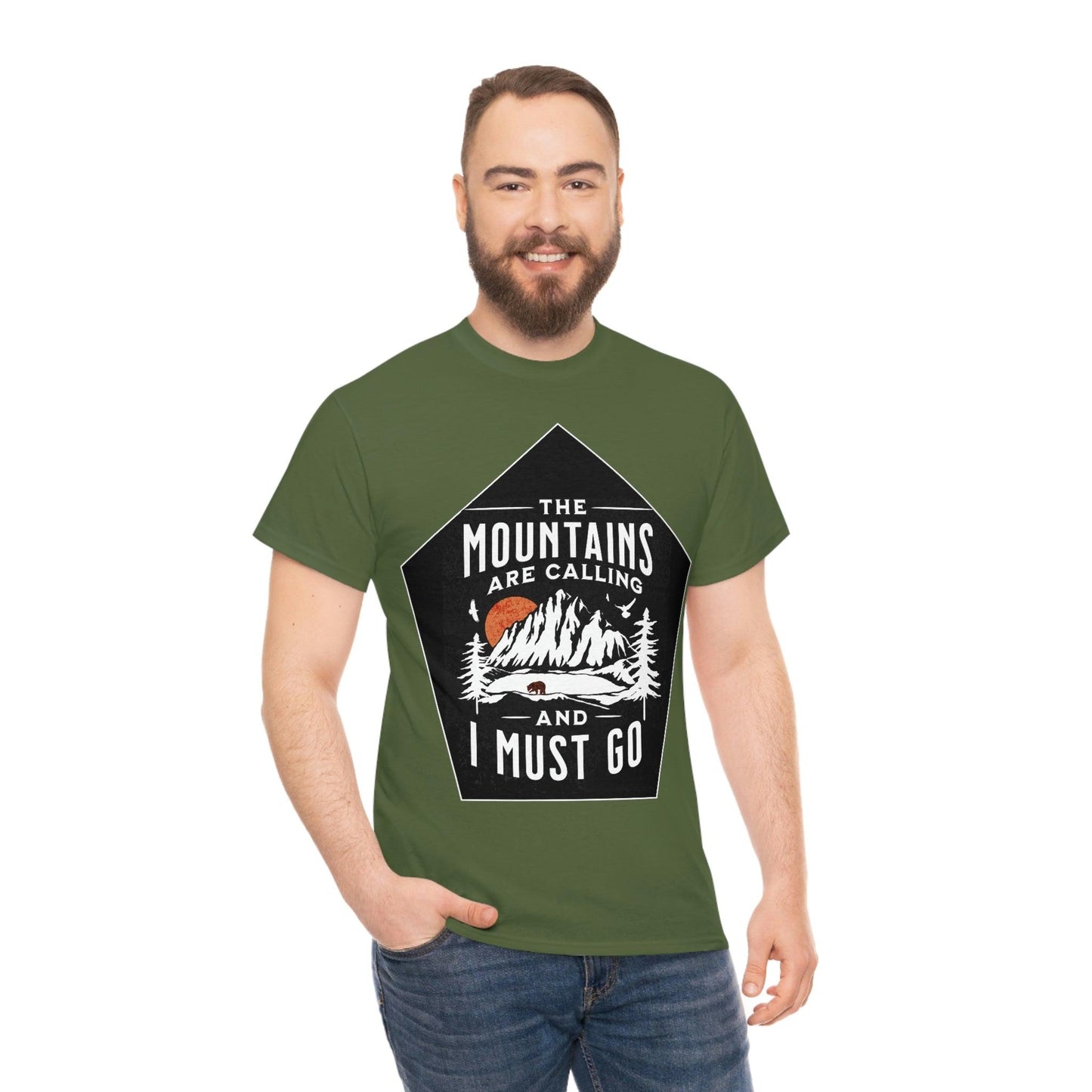 The Mountains are Calling and I Must Go Tee - Giftsmojo