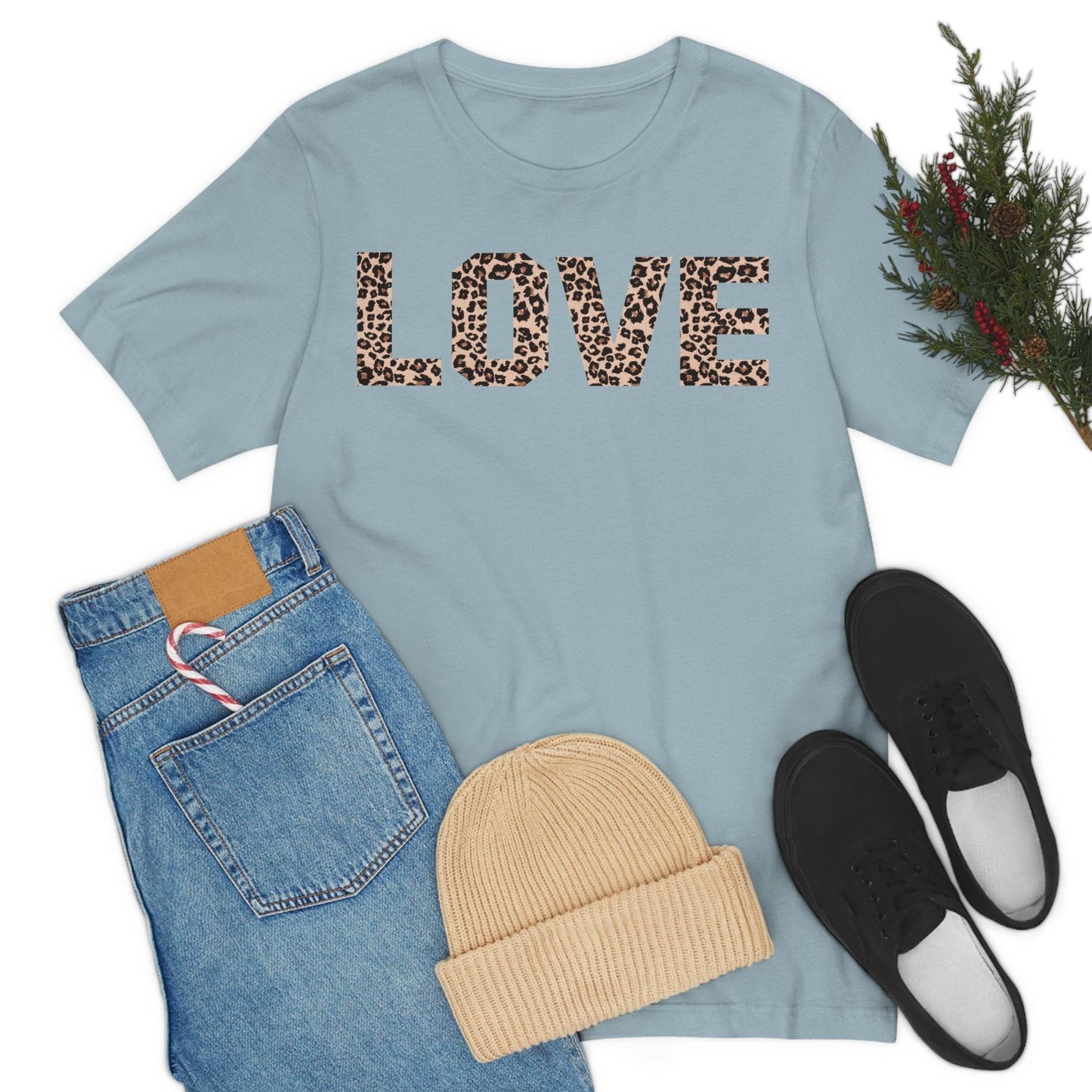Leopard print love Tee - Giftsmojo