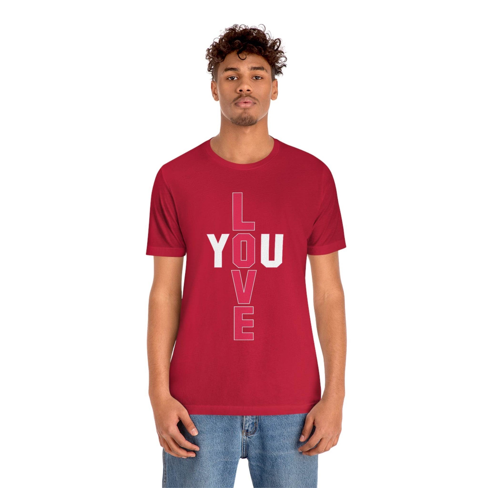T-shape Love you Tee - Giftsmojo