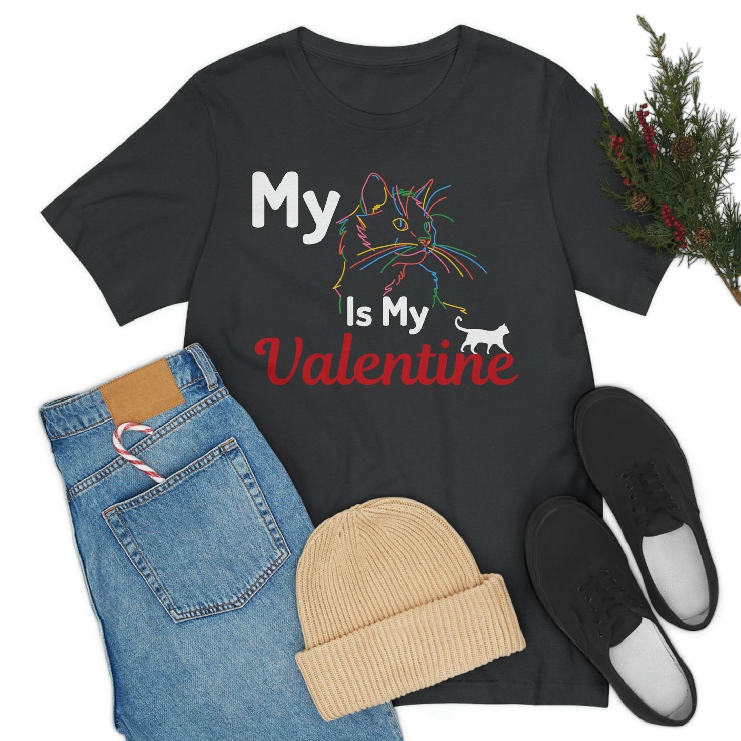 My Cat is My Valentine, Cute Pet lover Valentine shirt - Cute Cat lover shirt - Cat Mom shirt - Giftsmojo