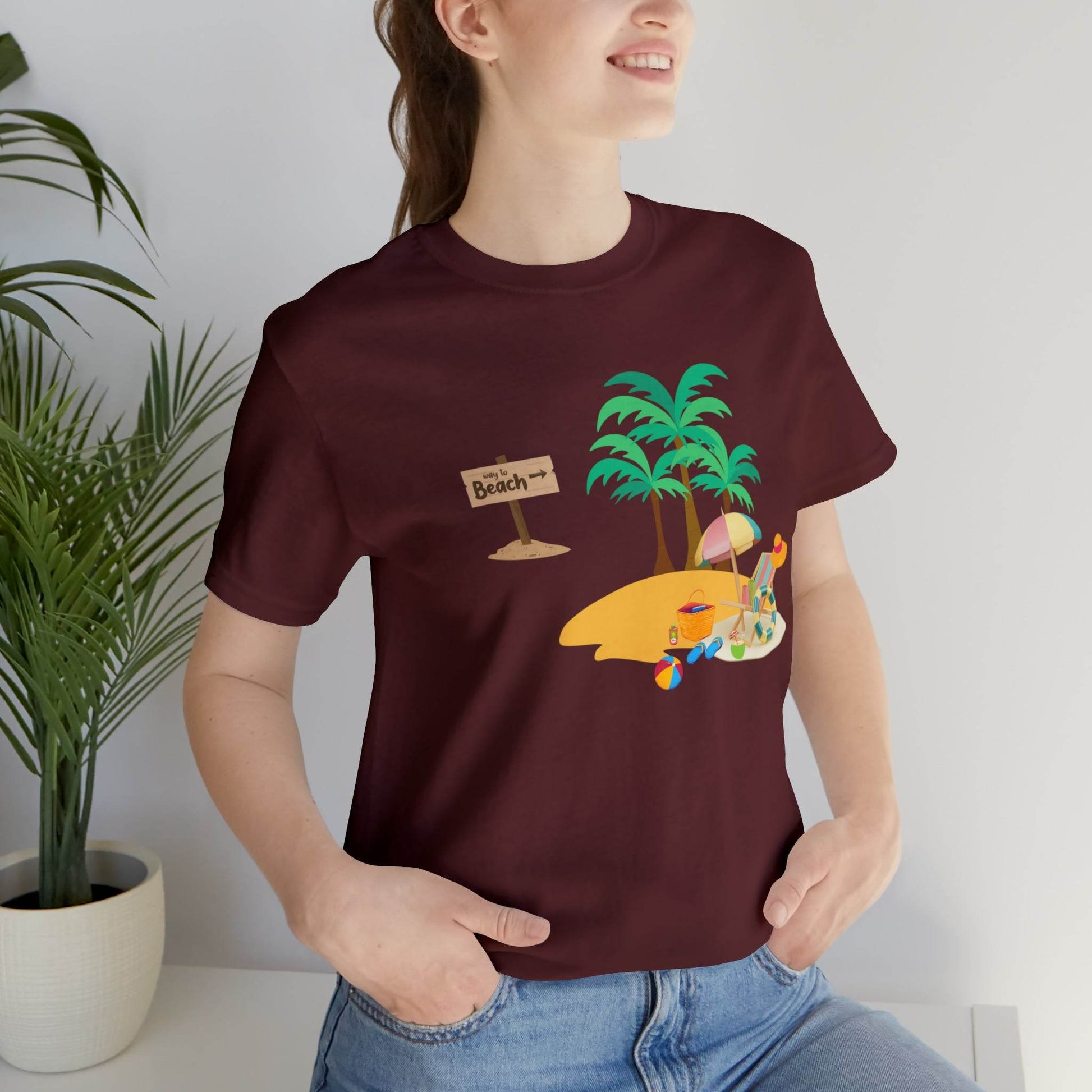 Beach shirt, Beach t-shirt, Summer shirt, Beachwear, Beach fashion, Tropical print, Trendy design, Stylish beach apparel - Giftsmojo