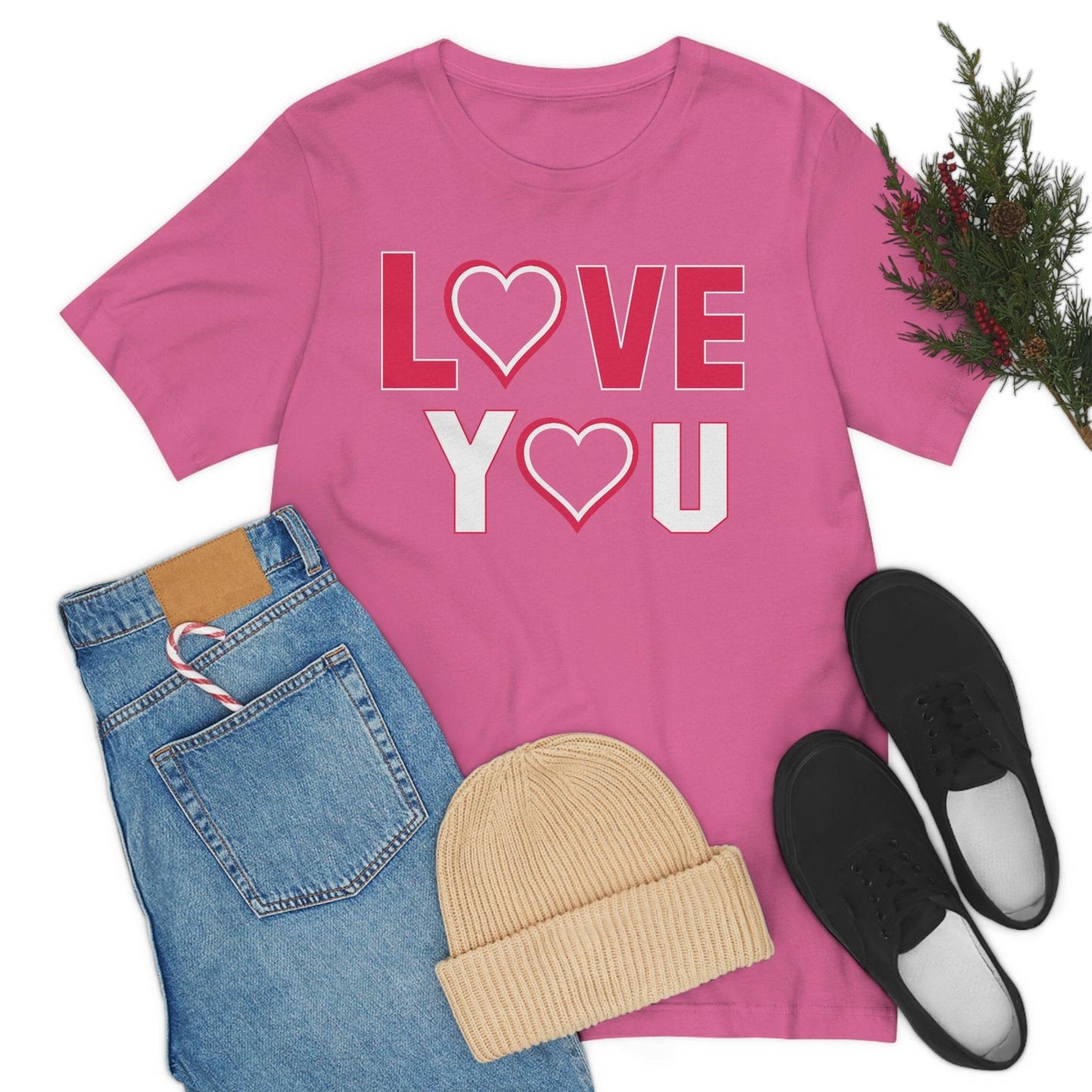love you heart Tee - Giftsmojo