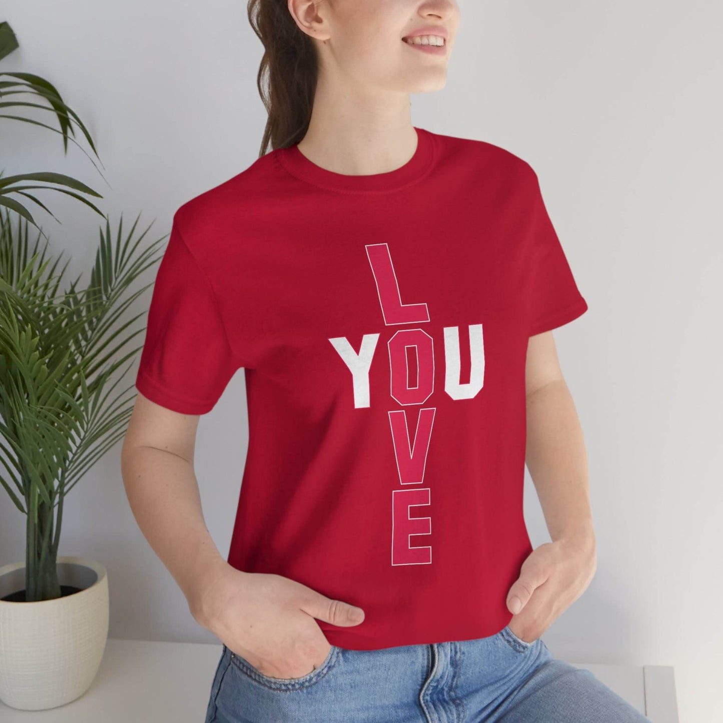 T-shape Love you Tee - Giftsmojo