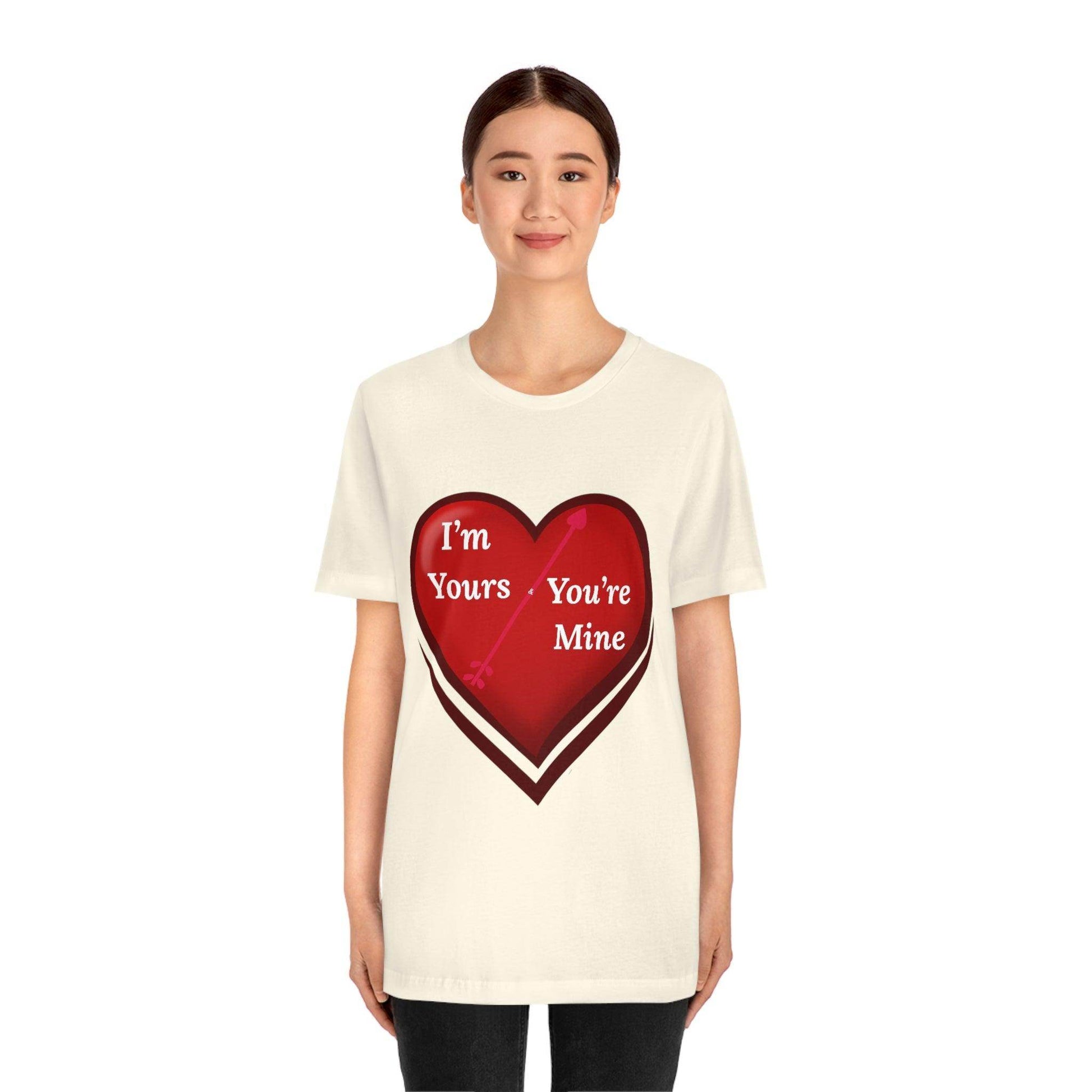 I'm Yours and You're Mine Heart Tee - Giftsmojo