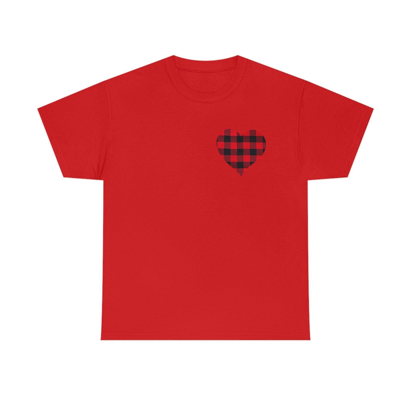 Plaid Heart T-Shirt - Giftsmojo