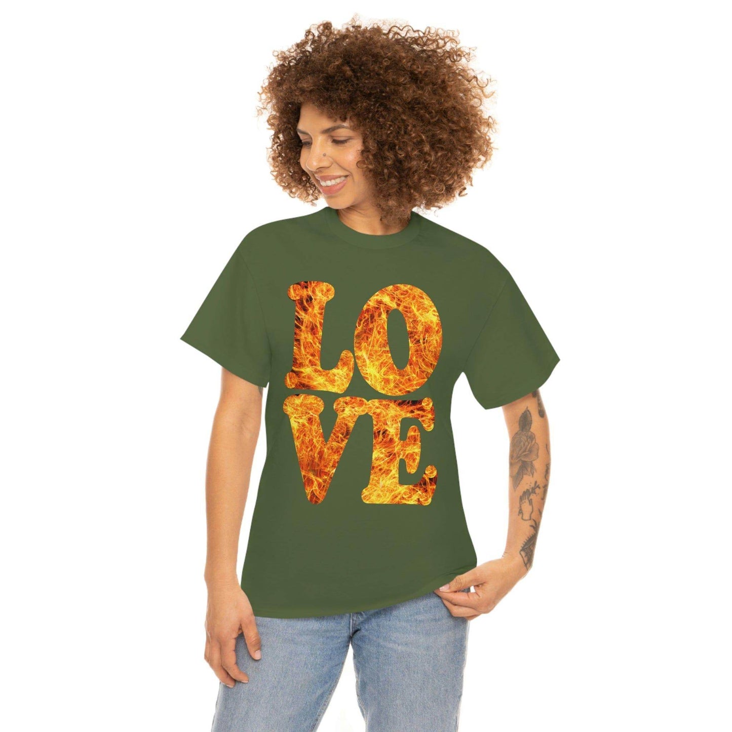 love fire big Tee - Giftsmojo
