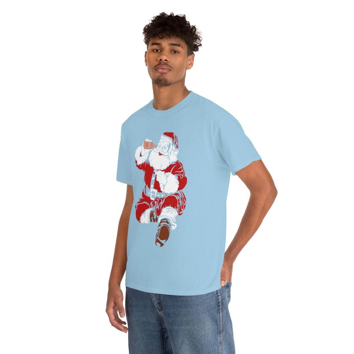Santa Drinking Beer Funny T-shirt Funny Christmas Shirt Funny Santa Shirt Santa Gift - Giftsmojo