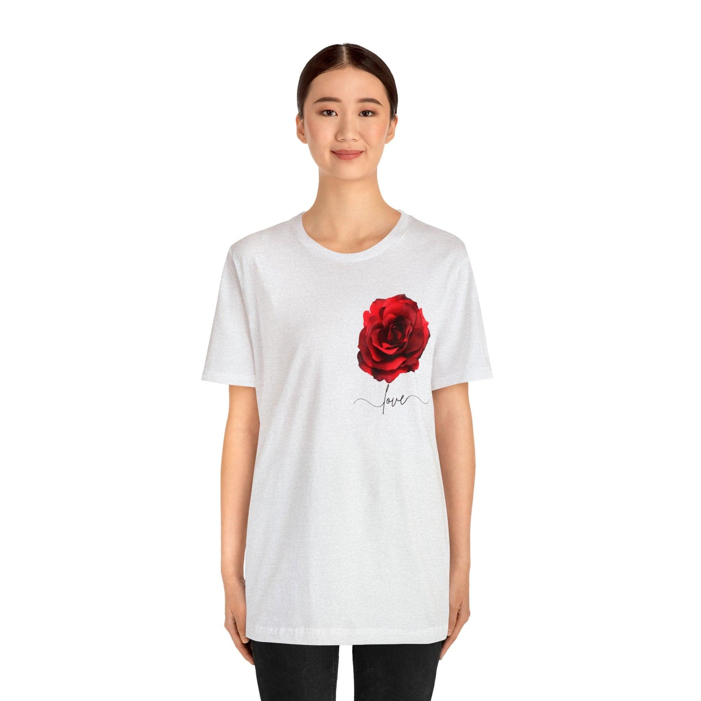 Love Rose Flower shirt, Floral motif, Floral shirt, Engagement gift, Anniversary gift, Wedding gift, gift for Wife, gift for Mom