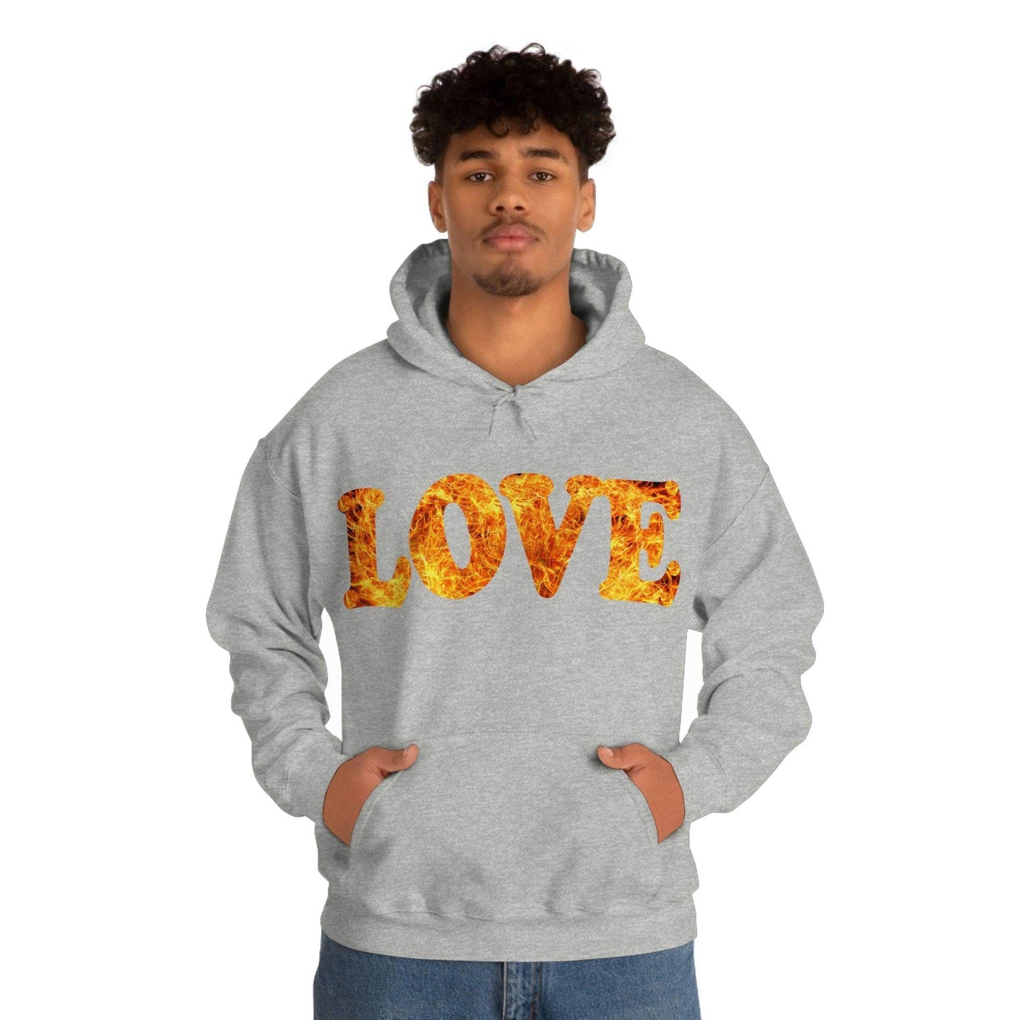 Love Fire Hooded Sweatshirt - Giftsmojo