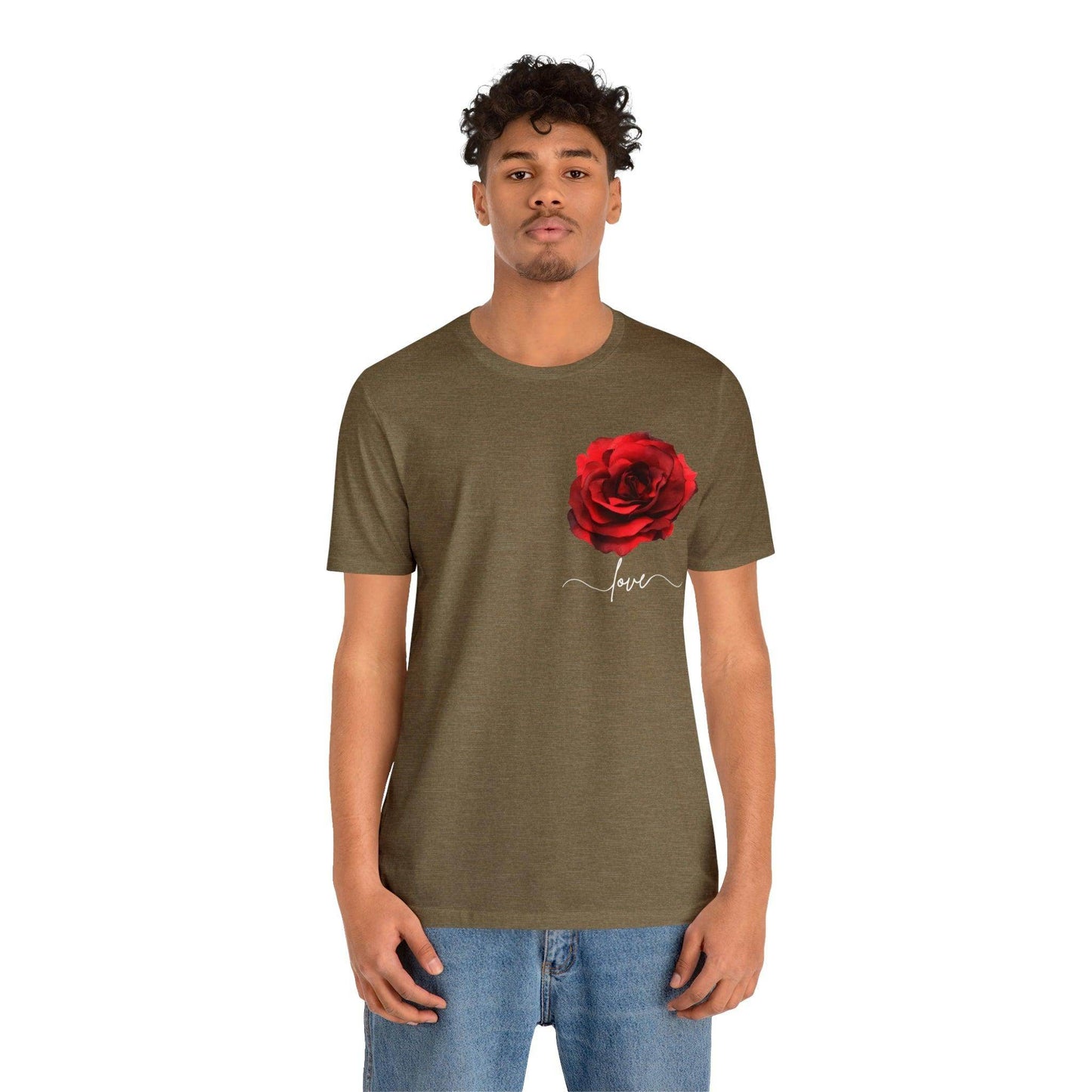 Love Rose Flower T-shirt for Women, Rose Graphic T-shirt, floral shirt, gift for her, love shirt - Giftsmojo