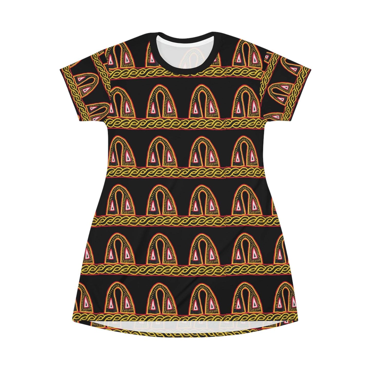 African pattern All Over Print T-Shirt Dress, Cameroon pattern All Over Print T-Shirt Dress, - Giftsmojo