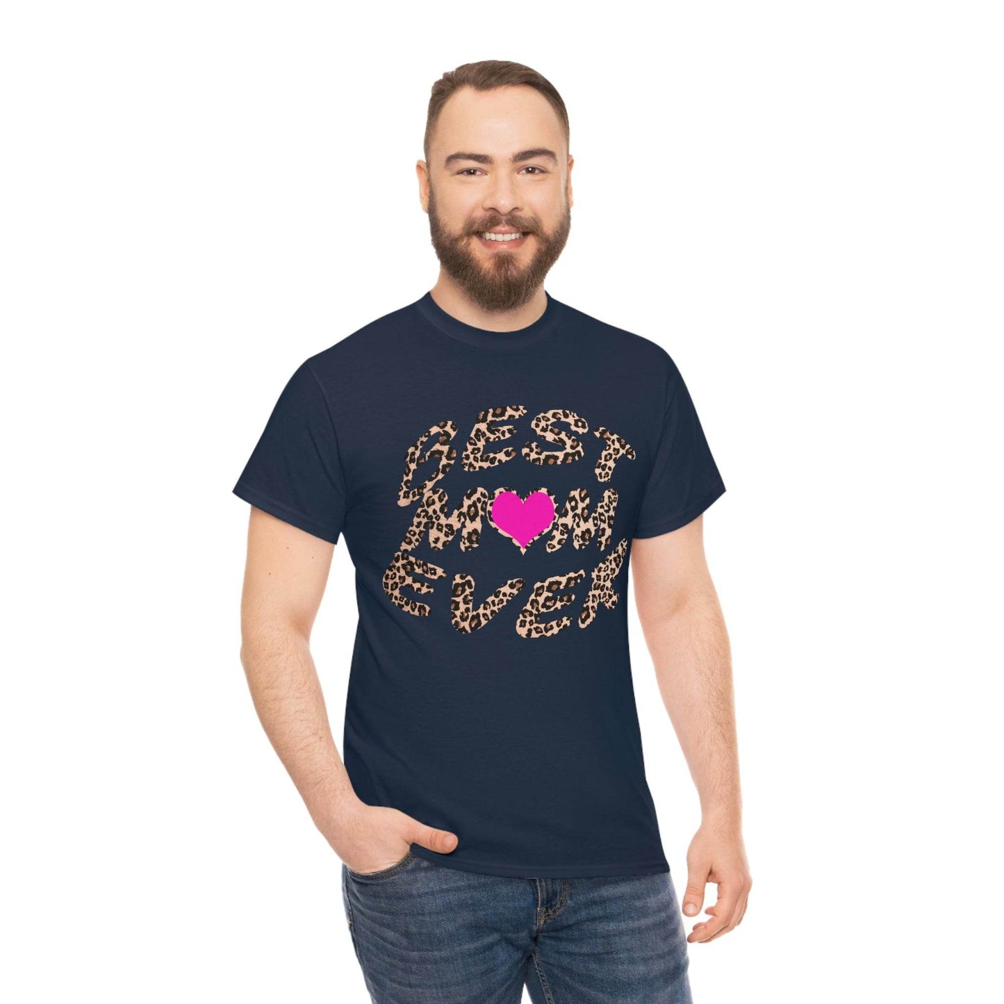 Best mom ever leopard print Tee - Giftsmojo