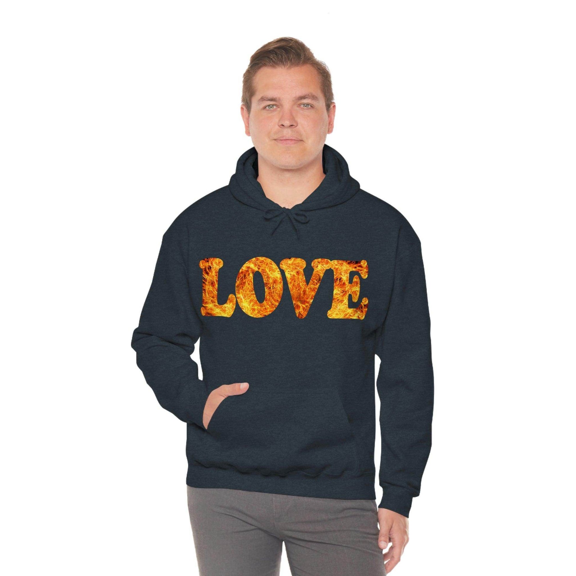 Love Fire Hooded Sweatshirt - Giftsmojo