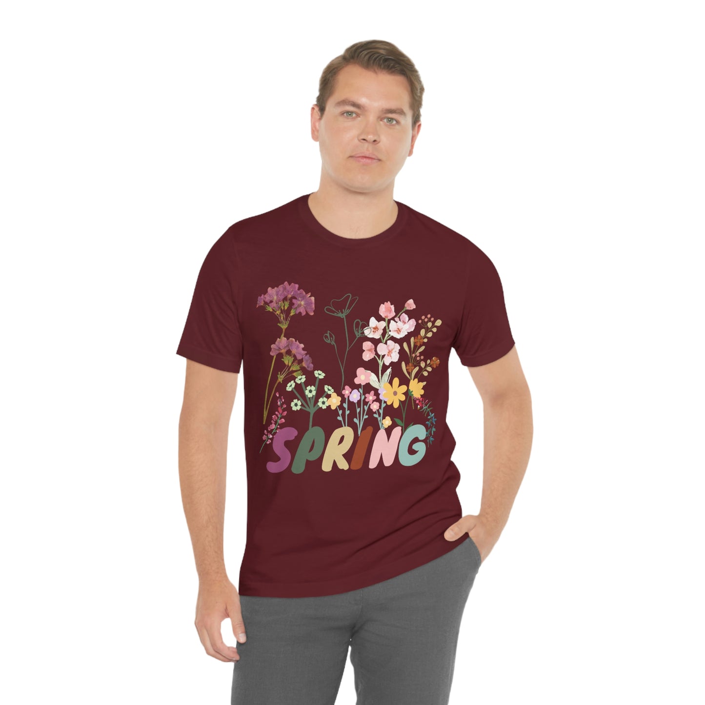 Spring Shirt, Flower T shirt, Vintage Botanical Shirt, Vintage T-shirt, Graphic Tshirt, Botanical Print, Vintage Flower Shirt, Wildflower,