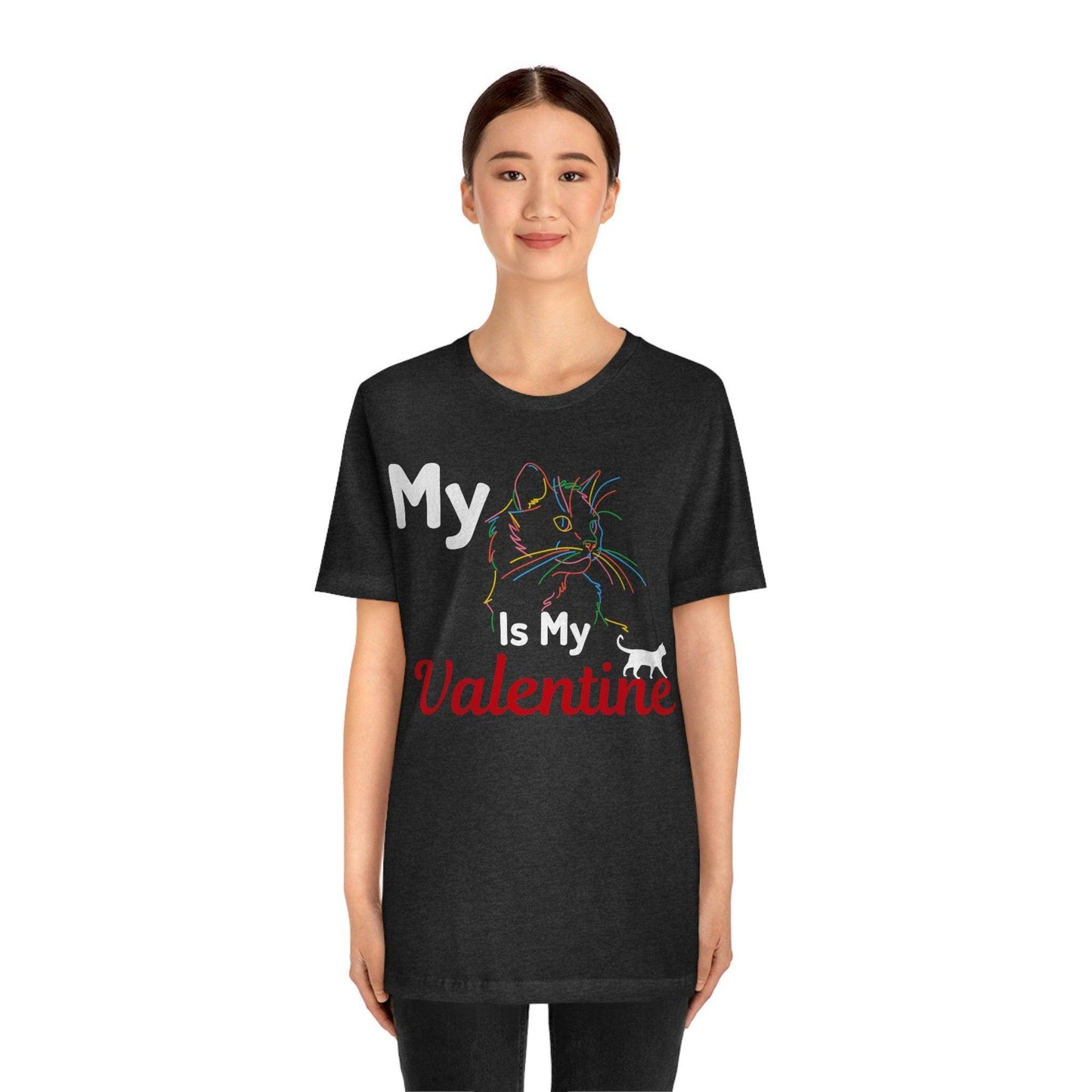 My Cat is My Valentine, Cute Pet lover Valentine shirt - Cute Cat lover shirt - Cat Mom shirt - Giftsmojo
