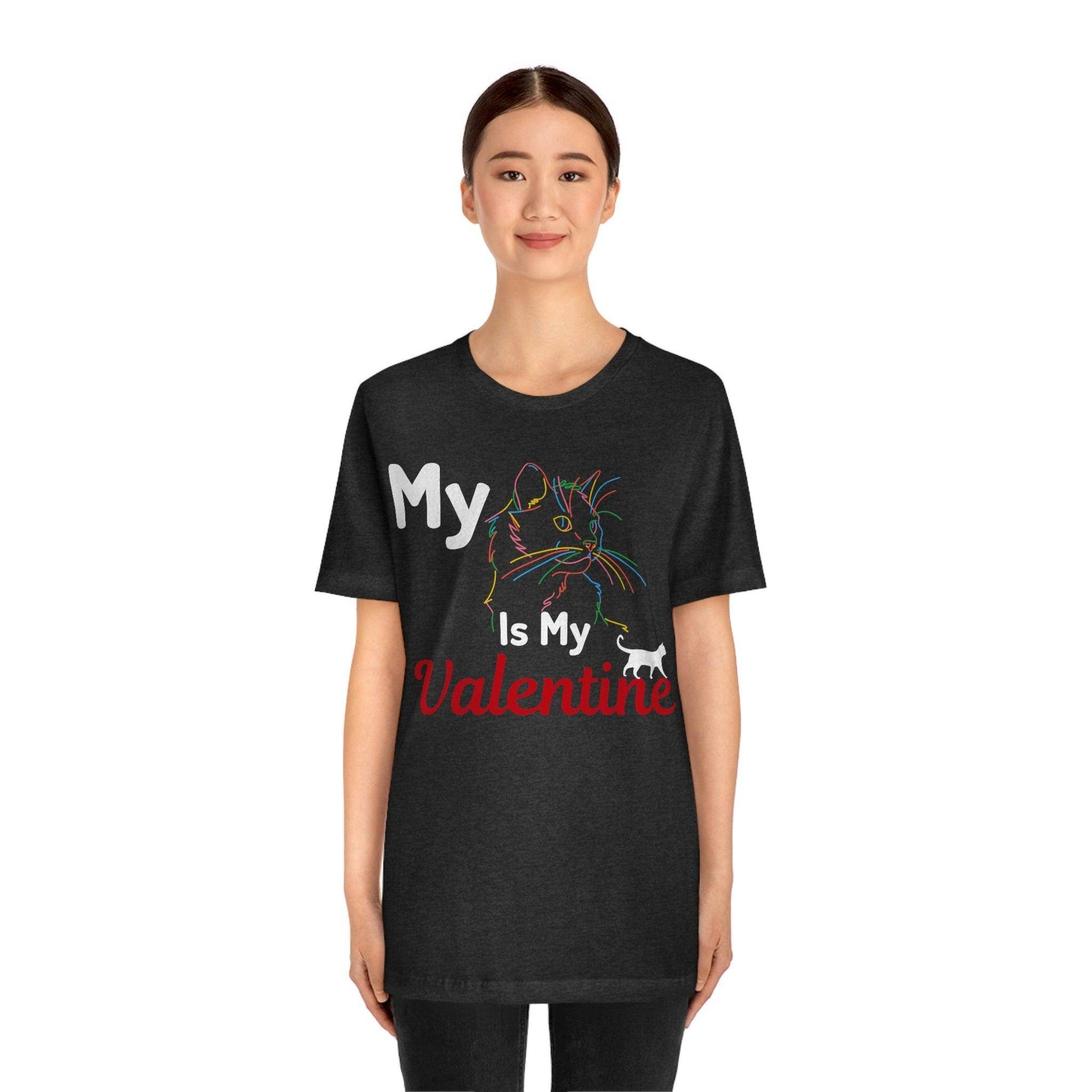 My Cat is My Valentine, Cute Pet lover Valentine shirt - Cute Cat lover shirt - Cat Mom shirt - Giftsmojo