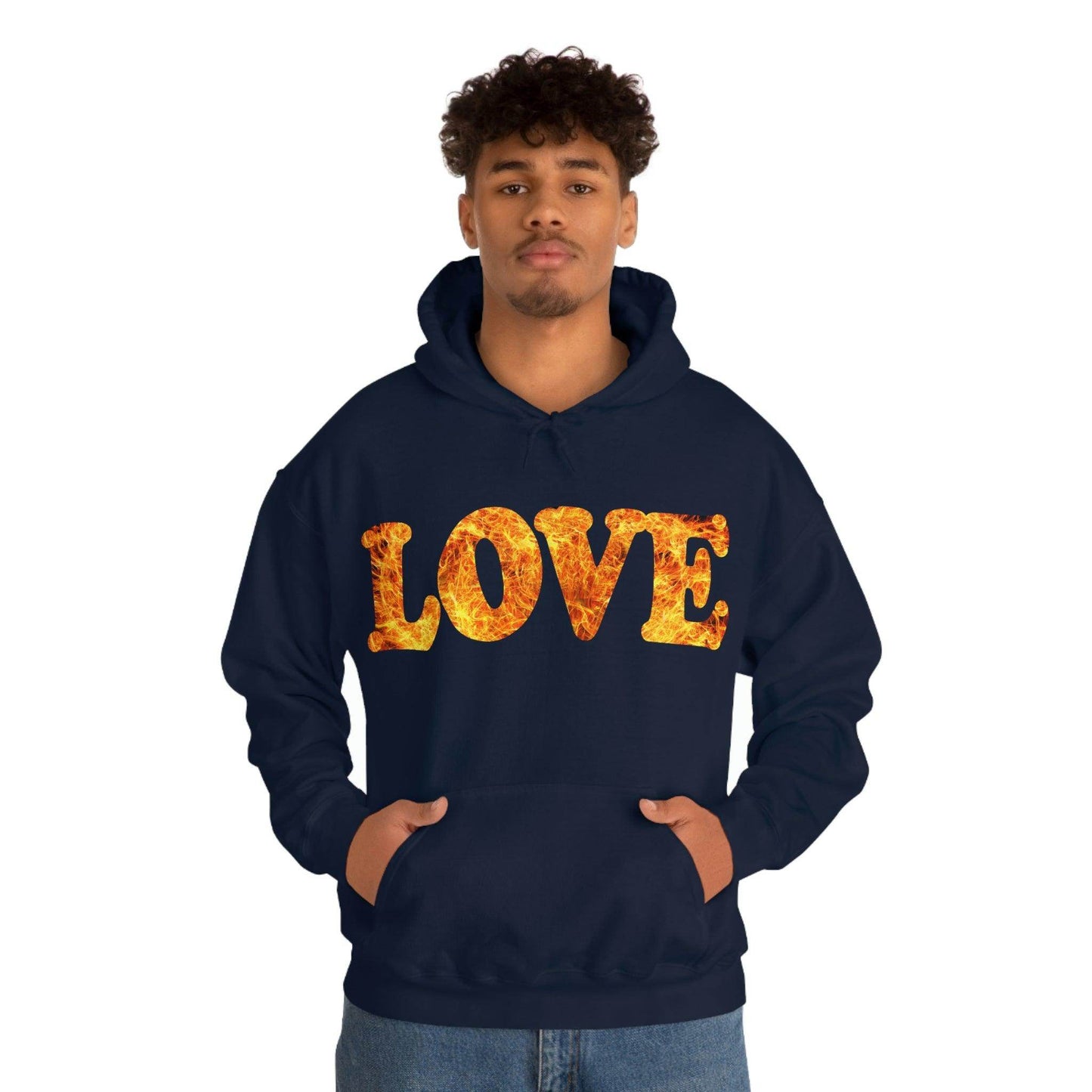 Love Fire Hooded Sweatshirt - Giftsmojo