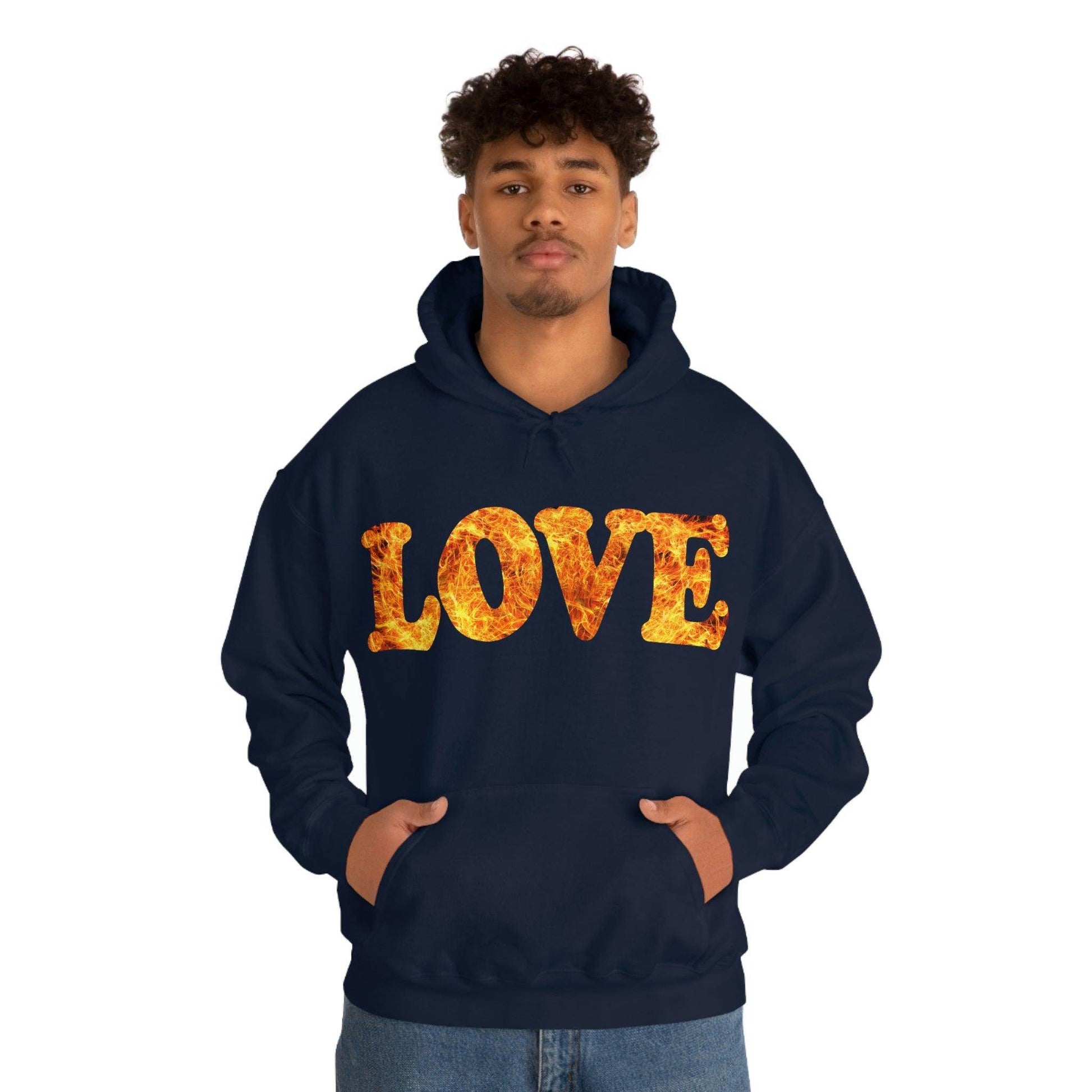 Love Fire Hooded Sweatshirt - Giftsmojo