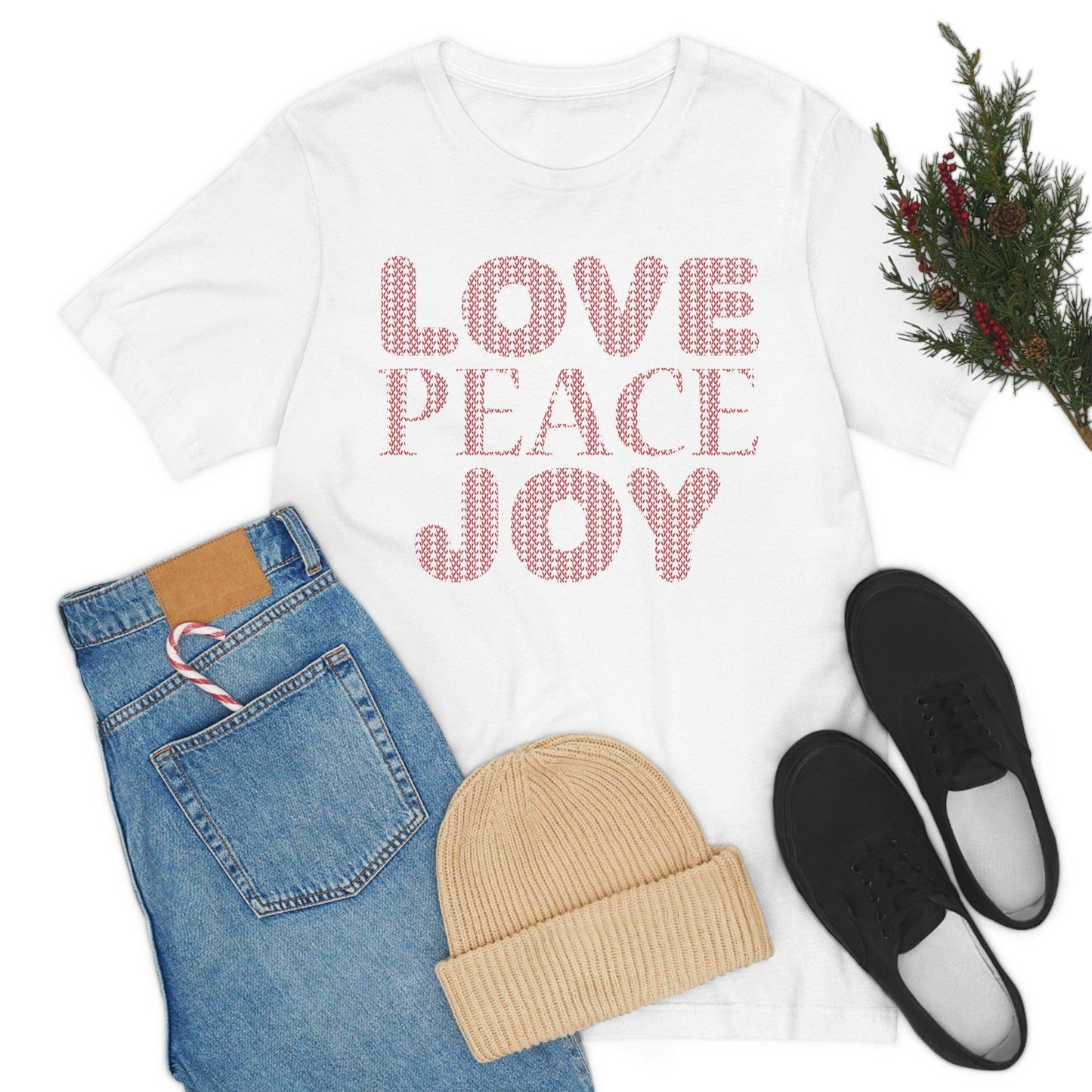 love peace joy Tee - Giftsmojo