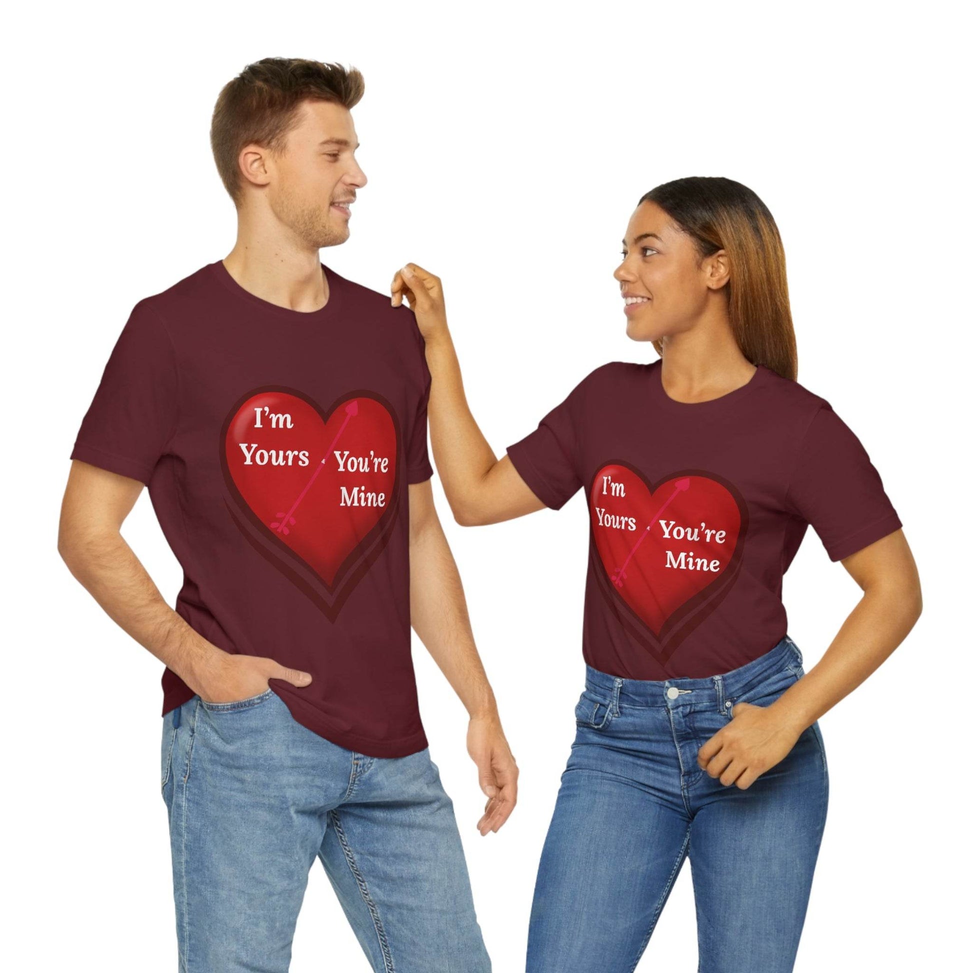 I'm Yours and You're Mine Heart Tee - Giftsmojo