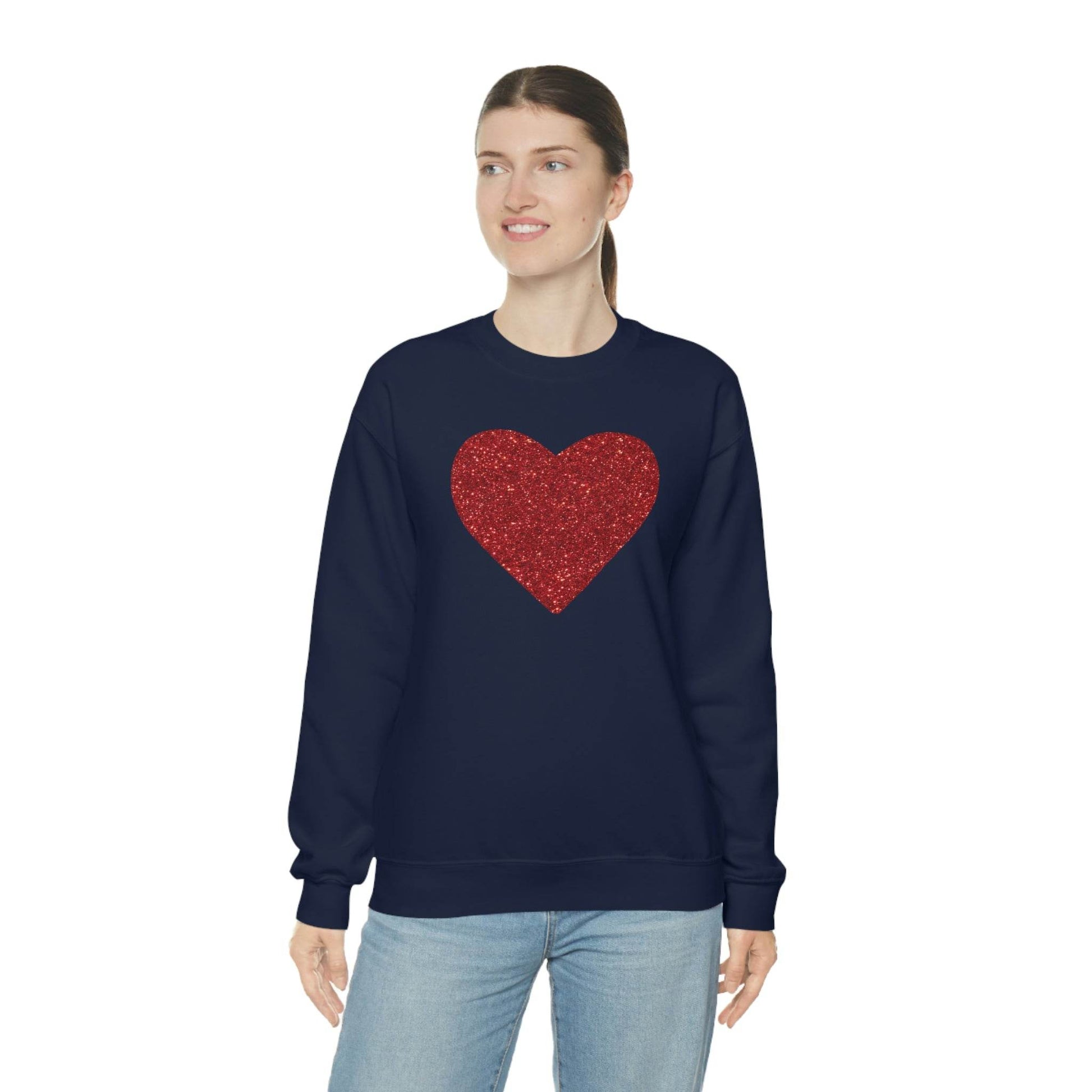 Heart Sweatshirt Love sweatshirt Love Shirt Cute Love Shirt with Heart Valentine sweatshirt - Matching Love shirt Girlfriend gift Boyfriend - Giftsmojo