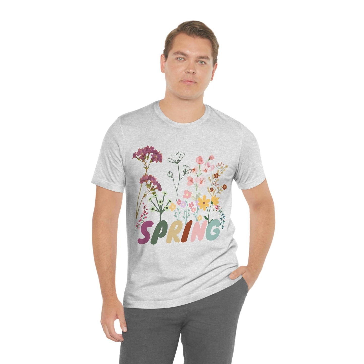 Spring Shirt, Flower T shirt, Vintage Botanical Shirt, Vintage T-shirt, Graphic Tshirt, Botanical Print, Vintage Flower Shirt, Wildflower,