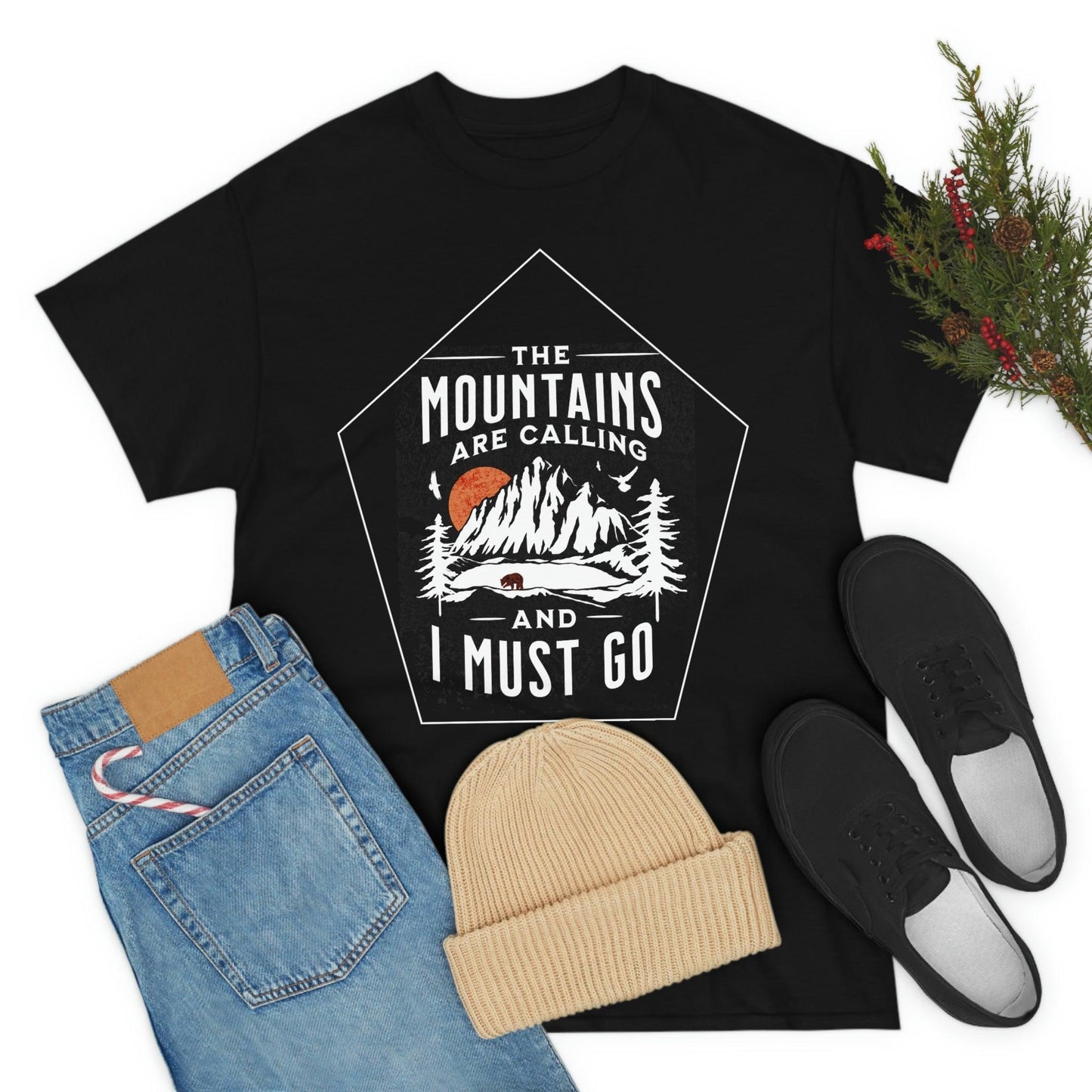 The Mountains are Calling and I Must Go Tee - Giftsmojo
