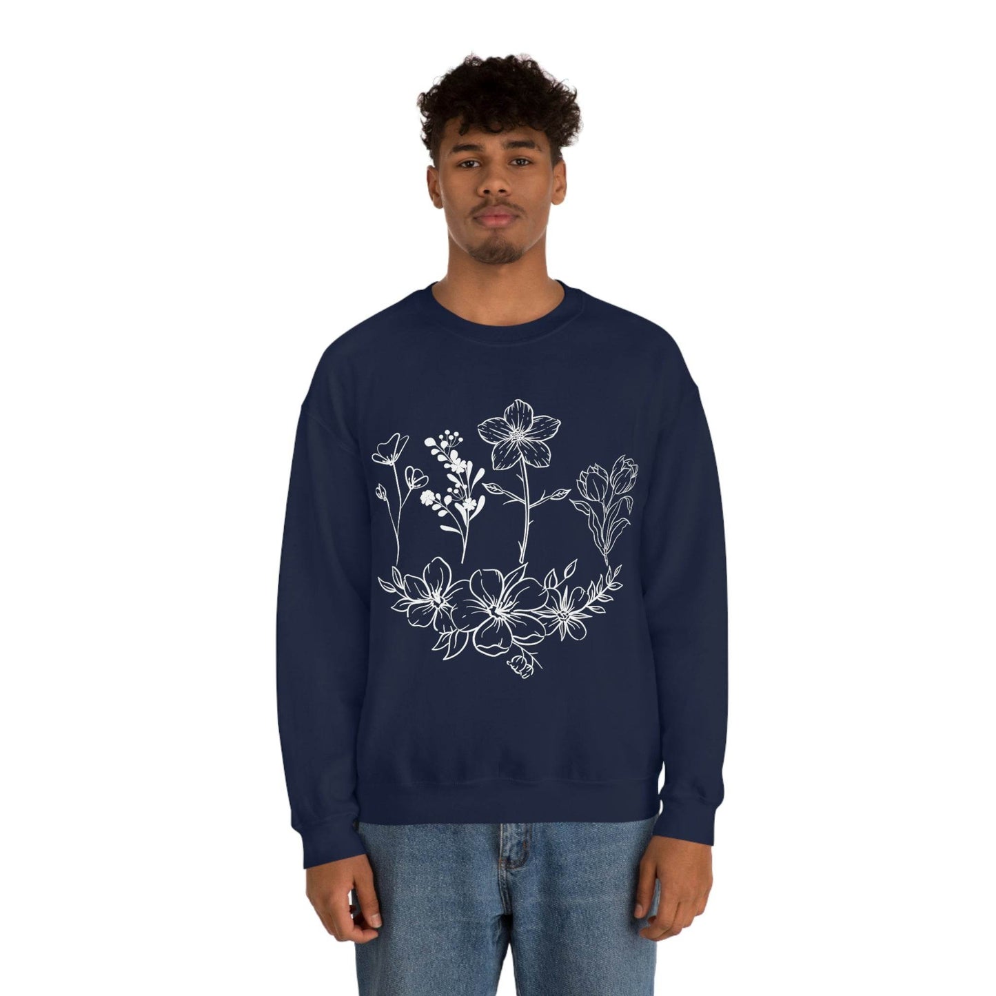 Flower sweatshirt, Vintage Flower Shirt, Vintage Botanical Shirt, plant sweatshirt, - Giftsmojo
