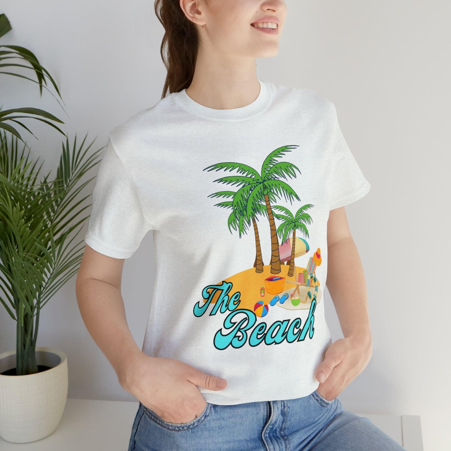 The Beach shirt, Beach t-shirt, Summer shirt, Beachwear, Beach fashion, Tropical print, Trendy design, Stylish beach apparel