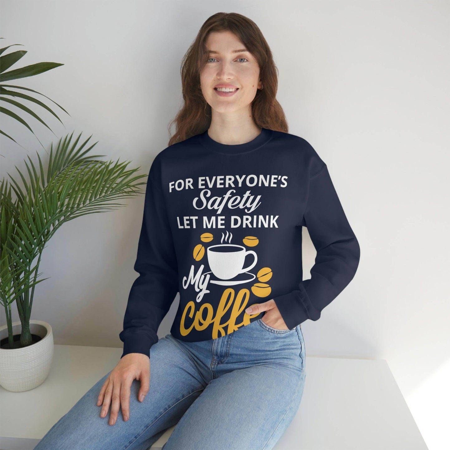 Coffee tee Unisex Heavy Blend™ Crewneck Sweatshirt - Giftsmojo