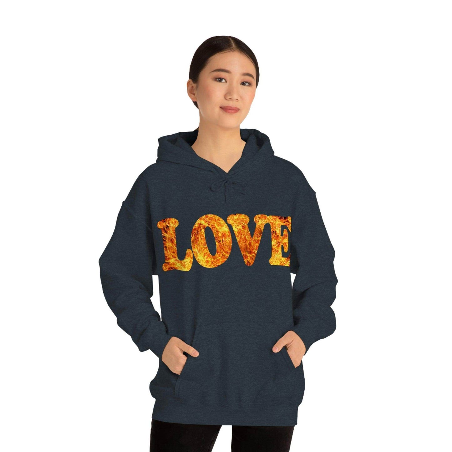 Love Fire Hooded Sweatshirt - Giftsmojo