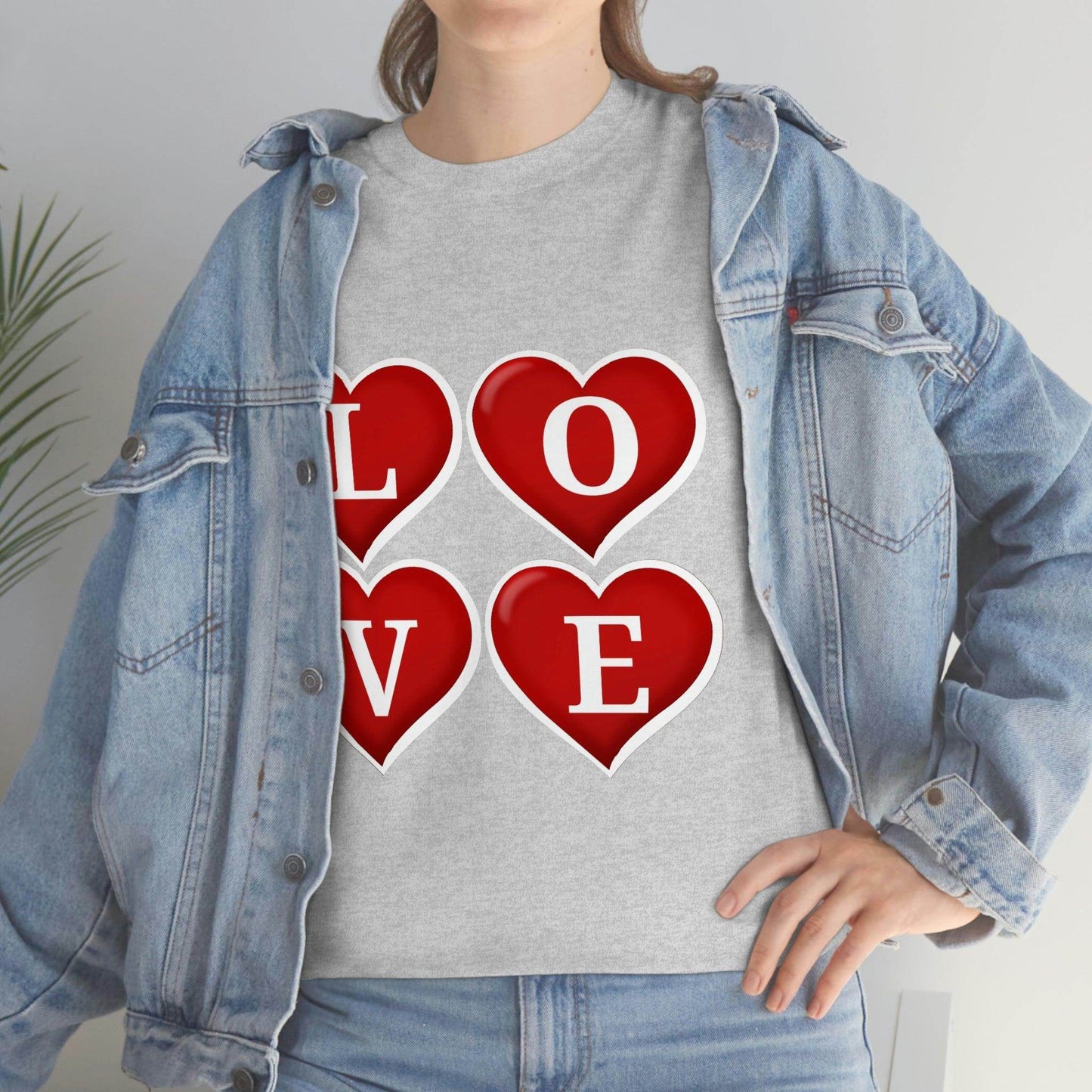 white 4hearts love Tee - Giftsmojo