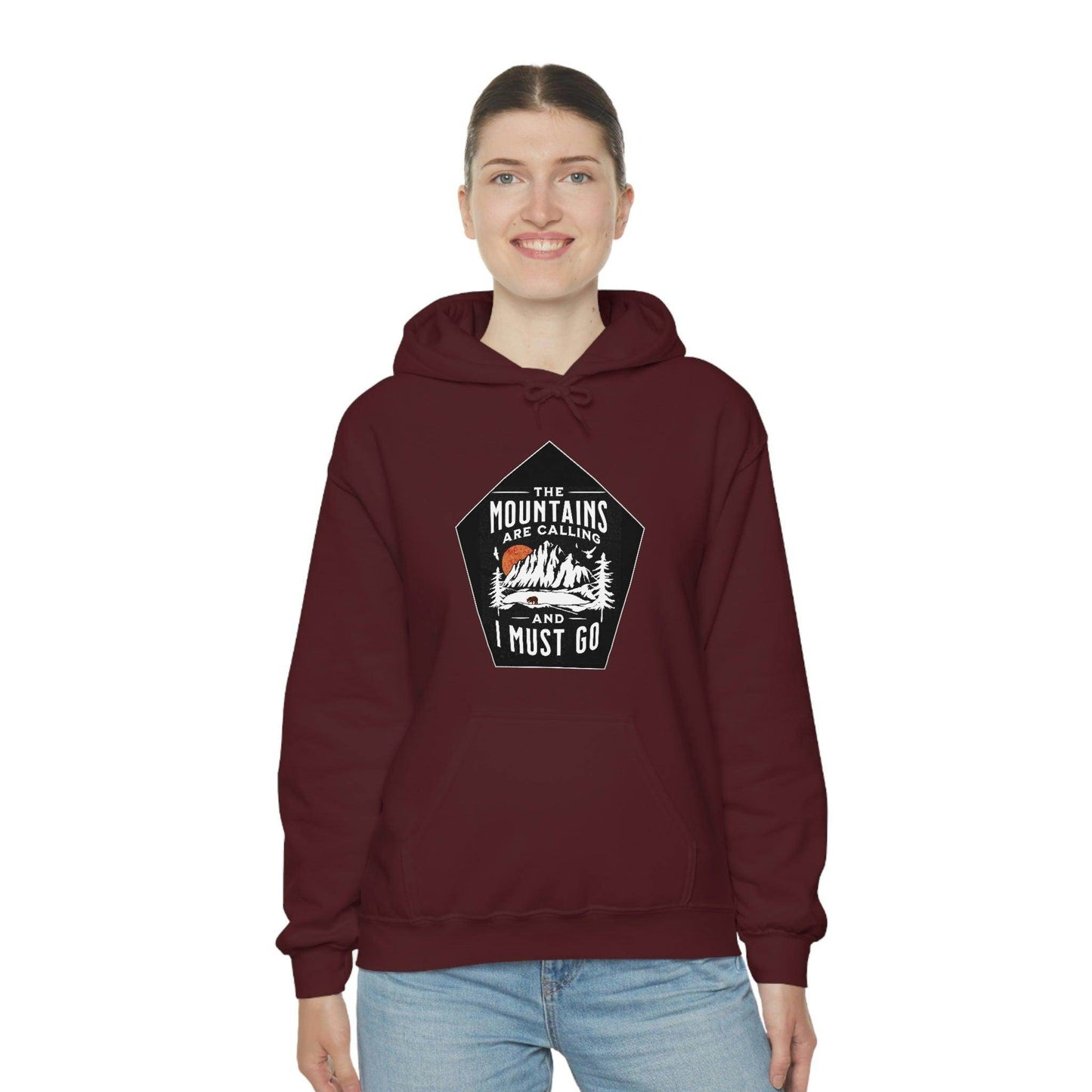 The Mountains are Calling and I Must Go, Hooded Sweatshirt - Giftsmojo