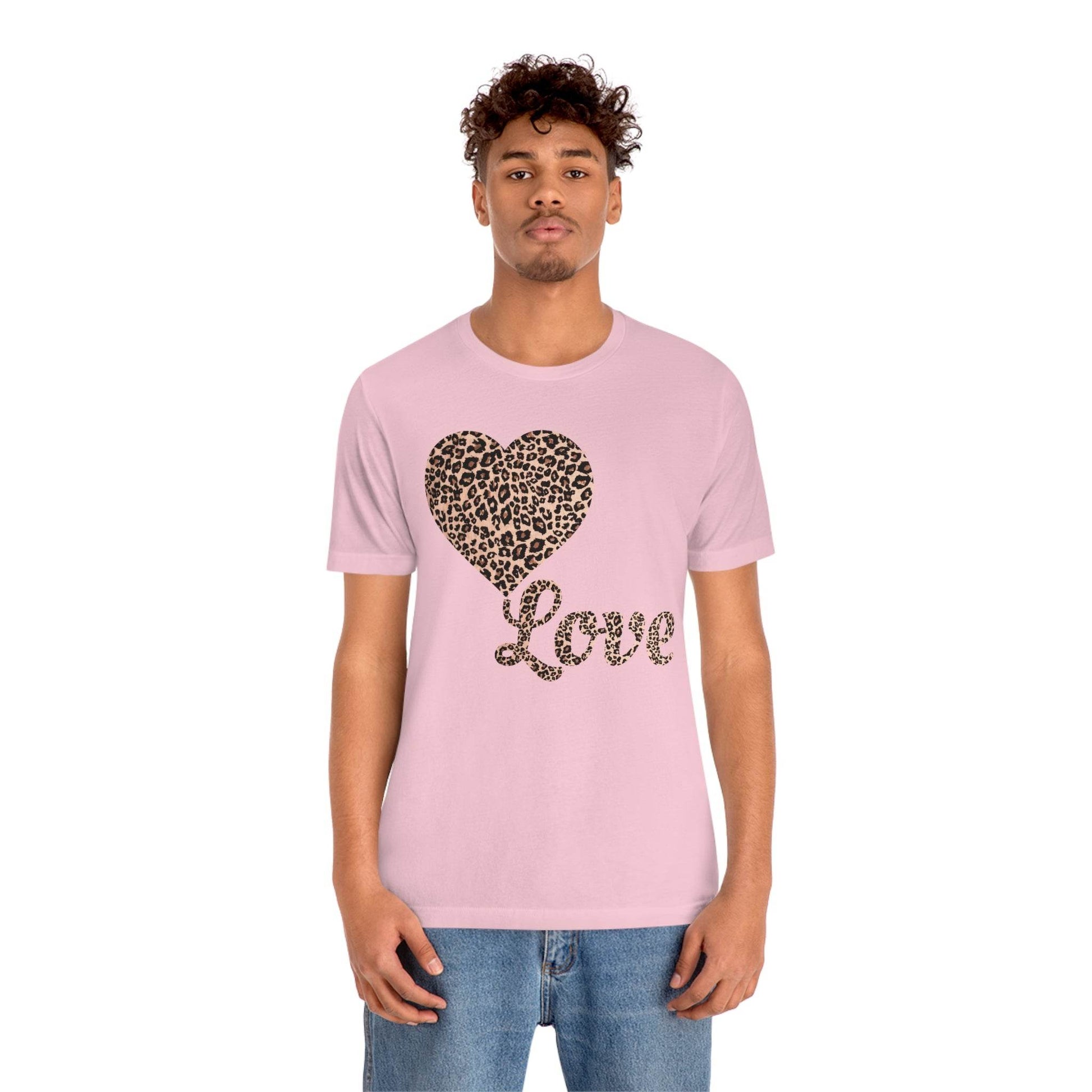 Love Heart, Leopard Print Tee - Giftsmojo